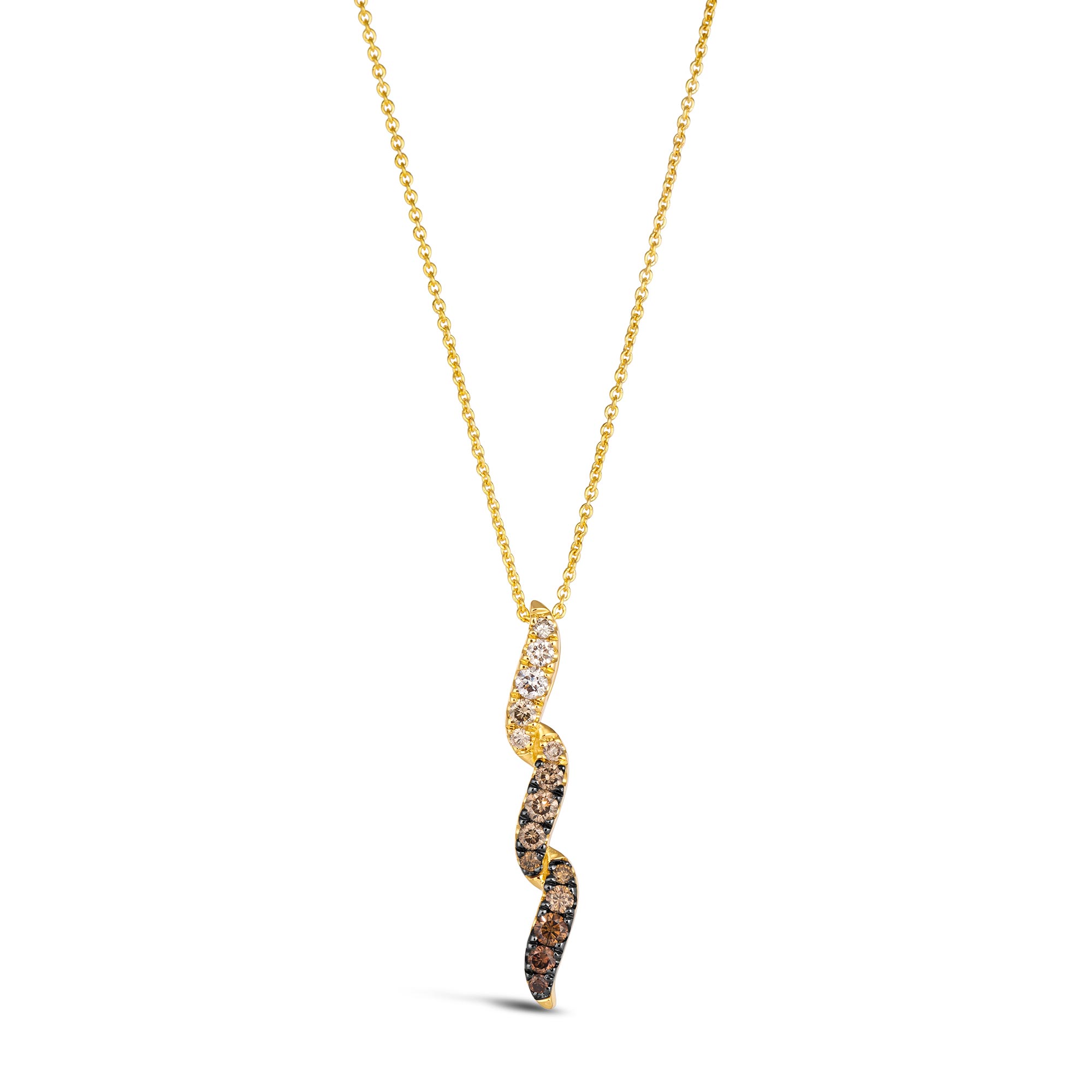 Le Vian(R) 1/3ctw Chocolate Ombre Diamonds(R) 14k Honey Gold(tm) Pendant Necklace -  TSSG 22