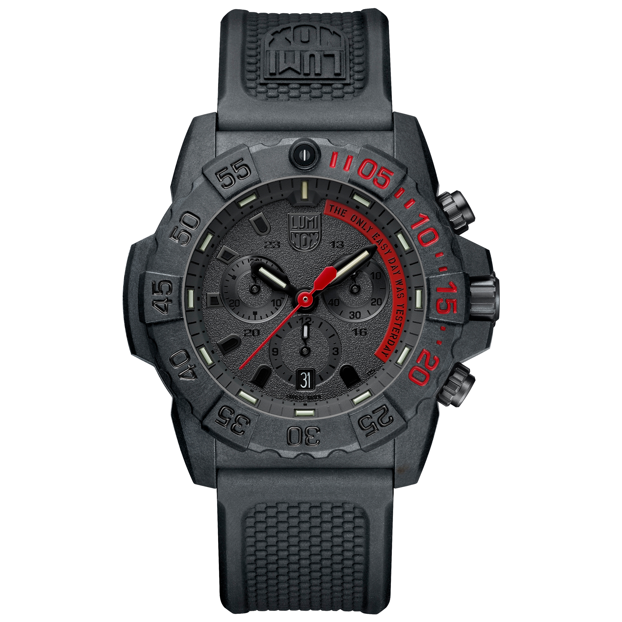 Luminox Navy SEAL Chronograph 3580 Series Black Rubber Strap Military Dive Watch 45mm XS3581EY 845$