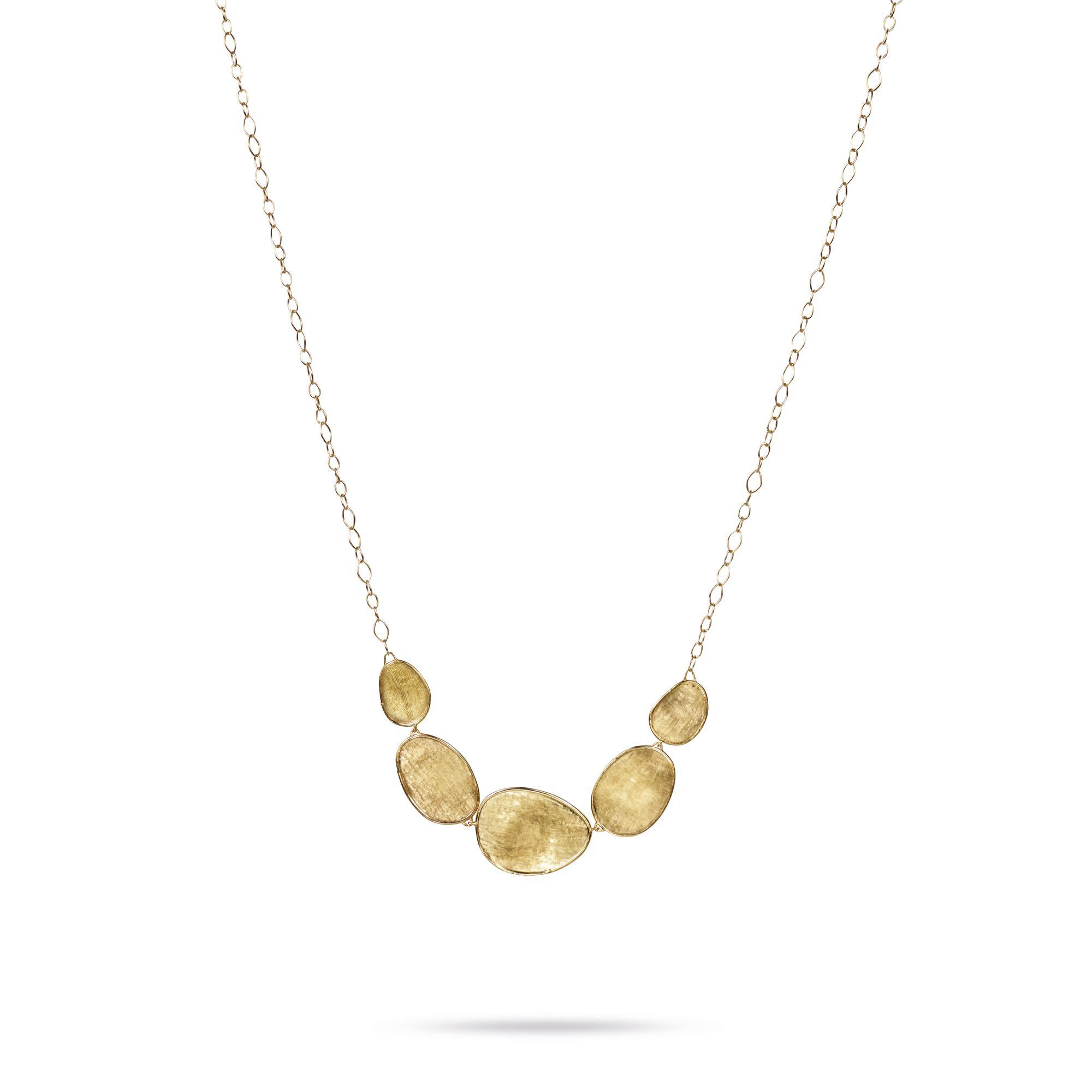 Marco Bicego Yellow Gold Graduated Necklace | Lunaria Collection
