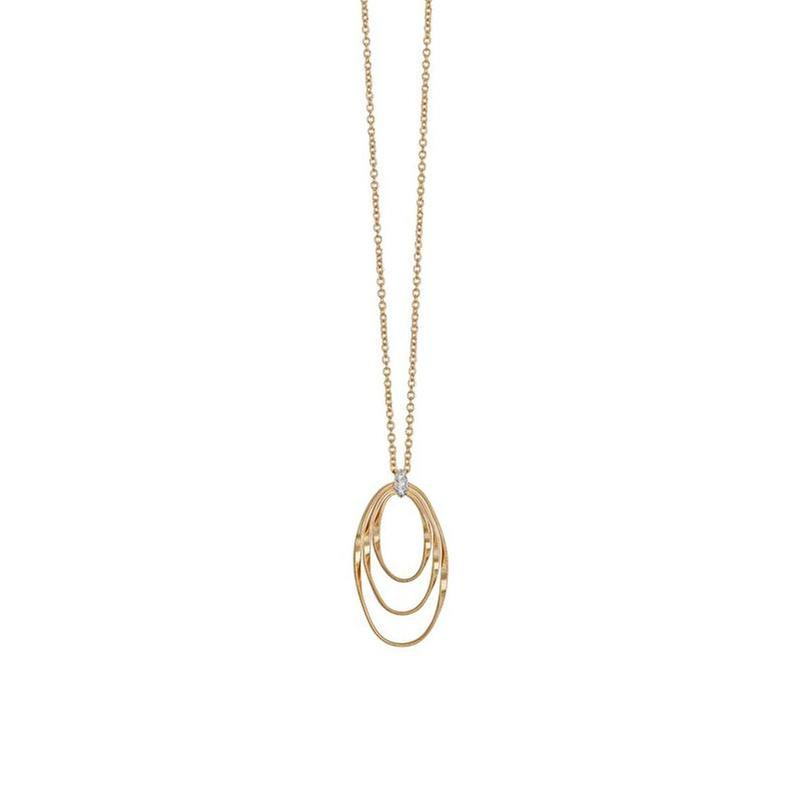 Marco Bicego Yellow Gold and 1/20ctw Diamond Concentric Small Pen