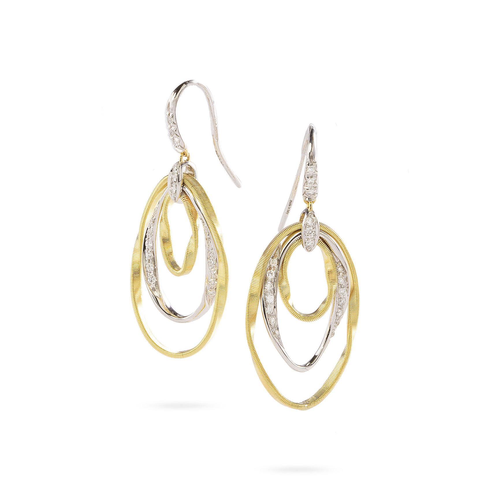 Marco Bicego Marrakech Onde Yellow Gold and Diamond Triple Concen