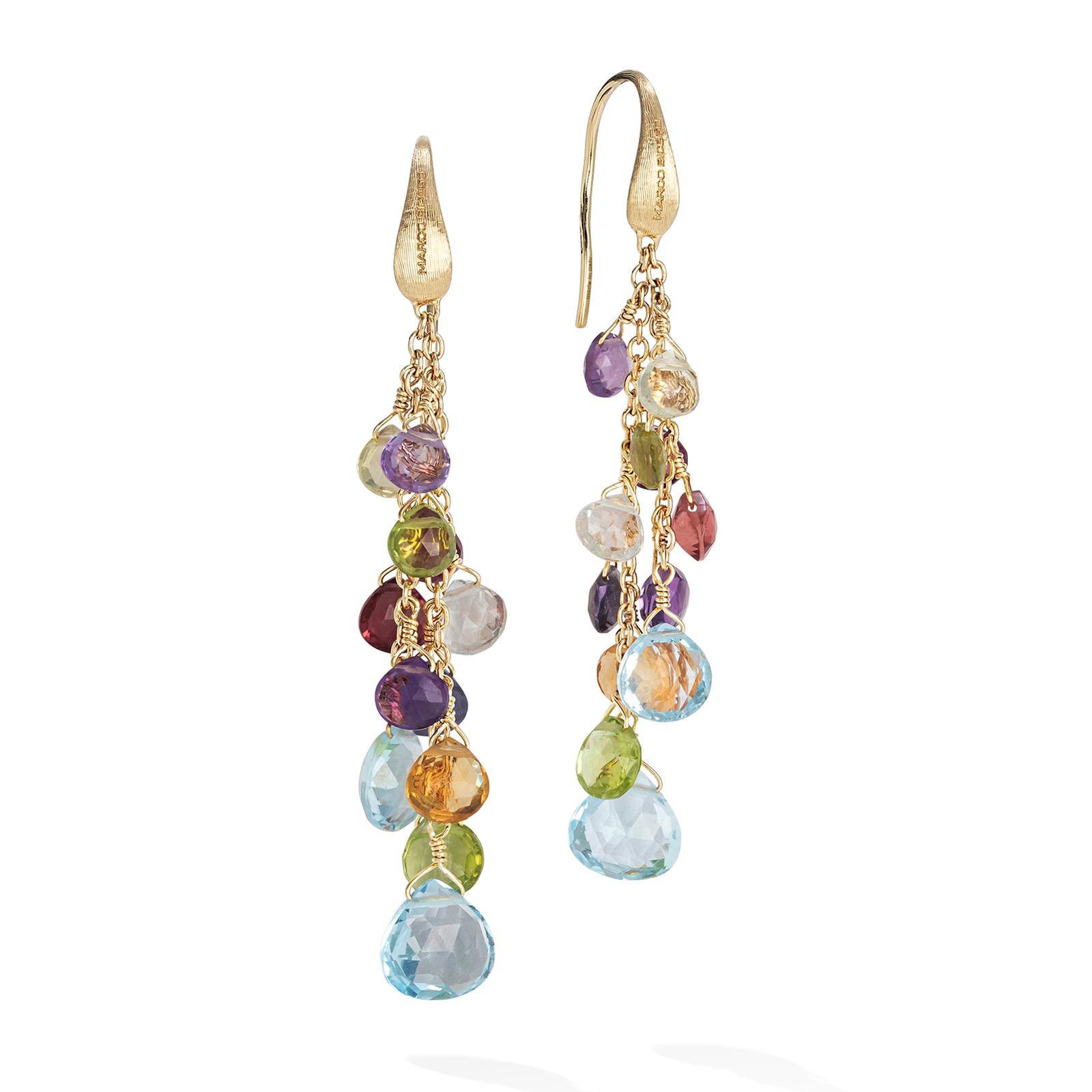 Marco Bicego Yellow Gold Mixed Gemstone Multi Strand Earrings | P