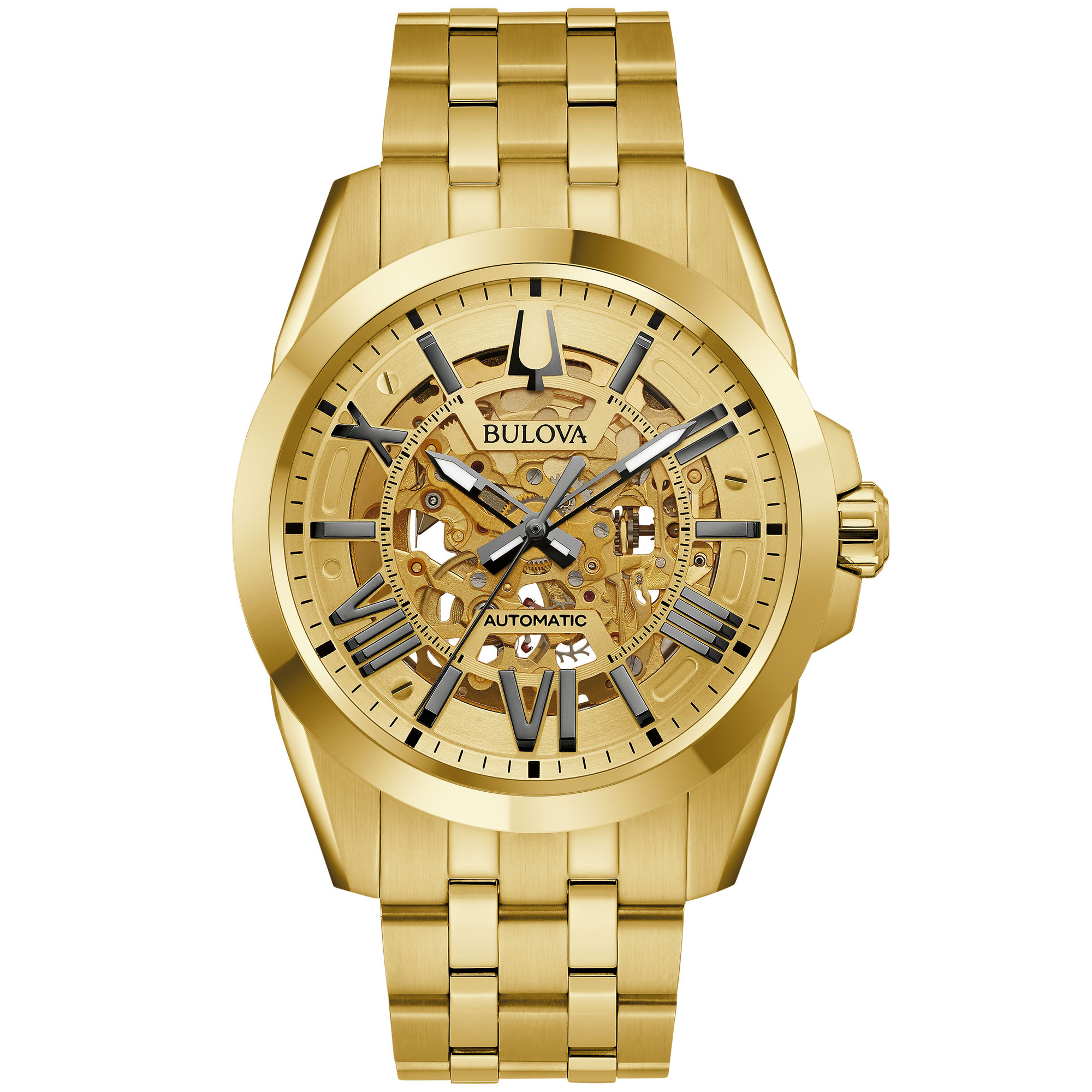 Men's  Sutton Chronograph Automatic Gold-Tone Watch | 43mm | - Bulova 97A162