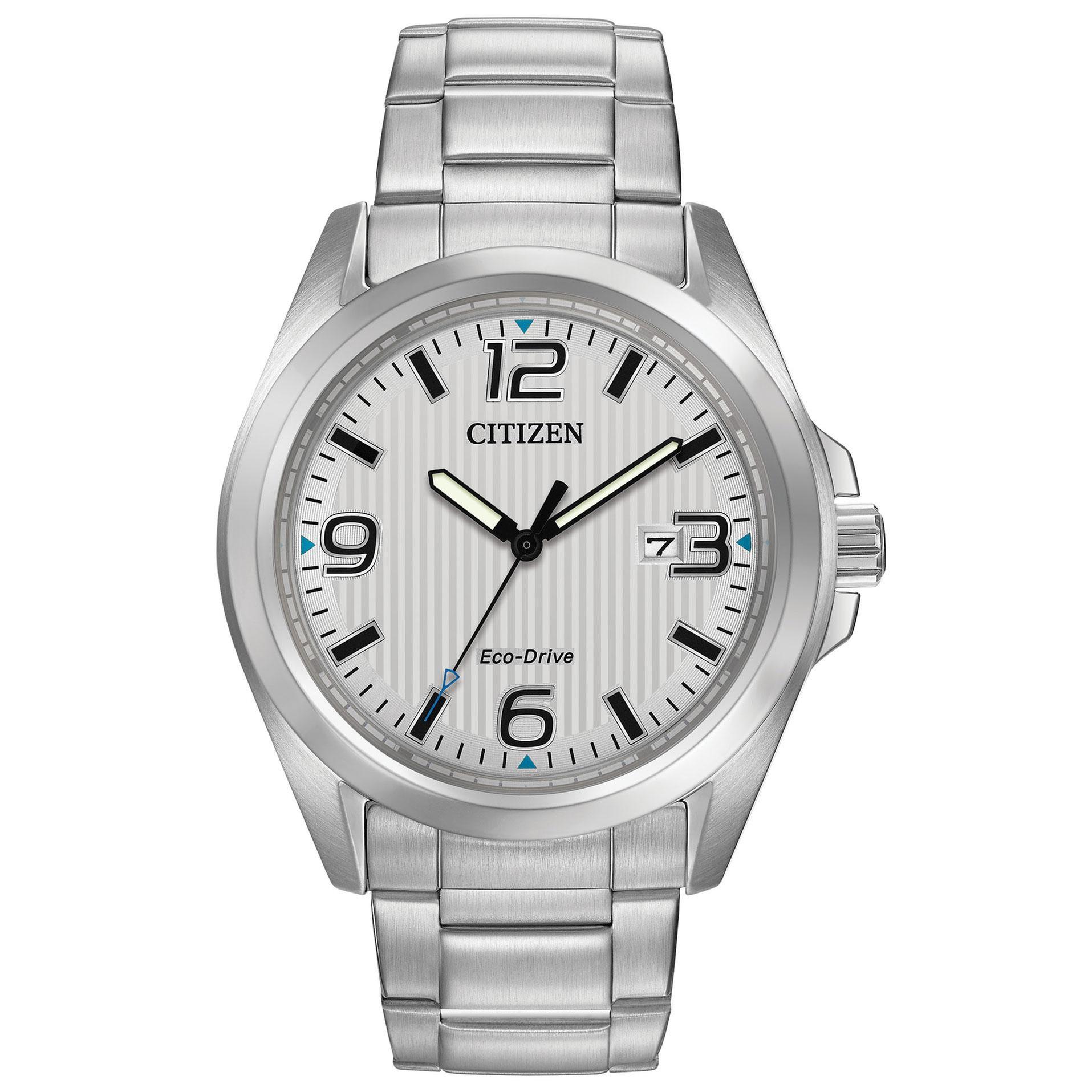 Men's  Eco-Drive Chandler Stainless Steel Watch | 43mm | - Citizen AW1430-86A