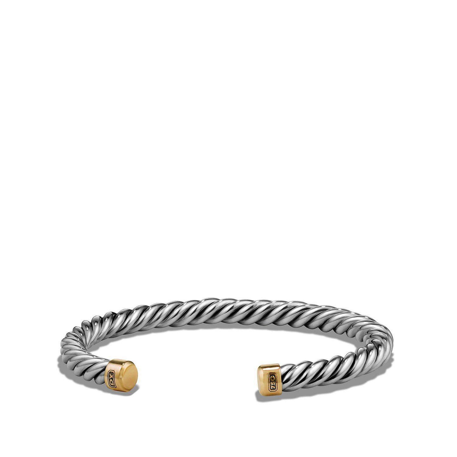 Men's David Yurman Cable Classic Collection Cuff Bracelet with 18