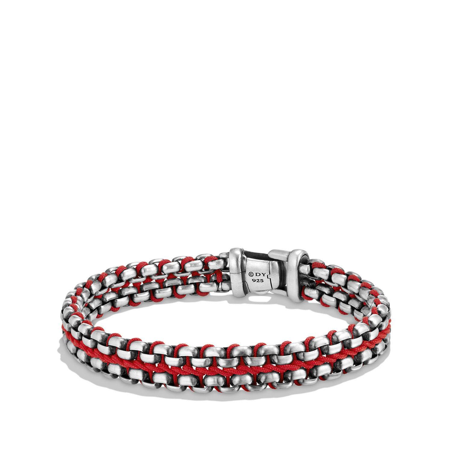 Men's David Yurman Cable Classic Collection Woven Box Chain Brace