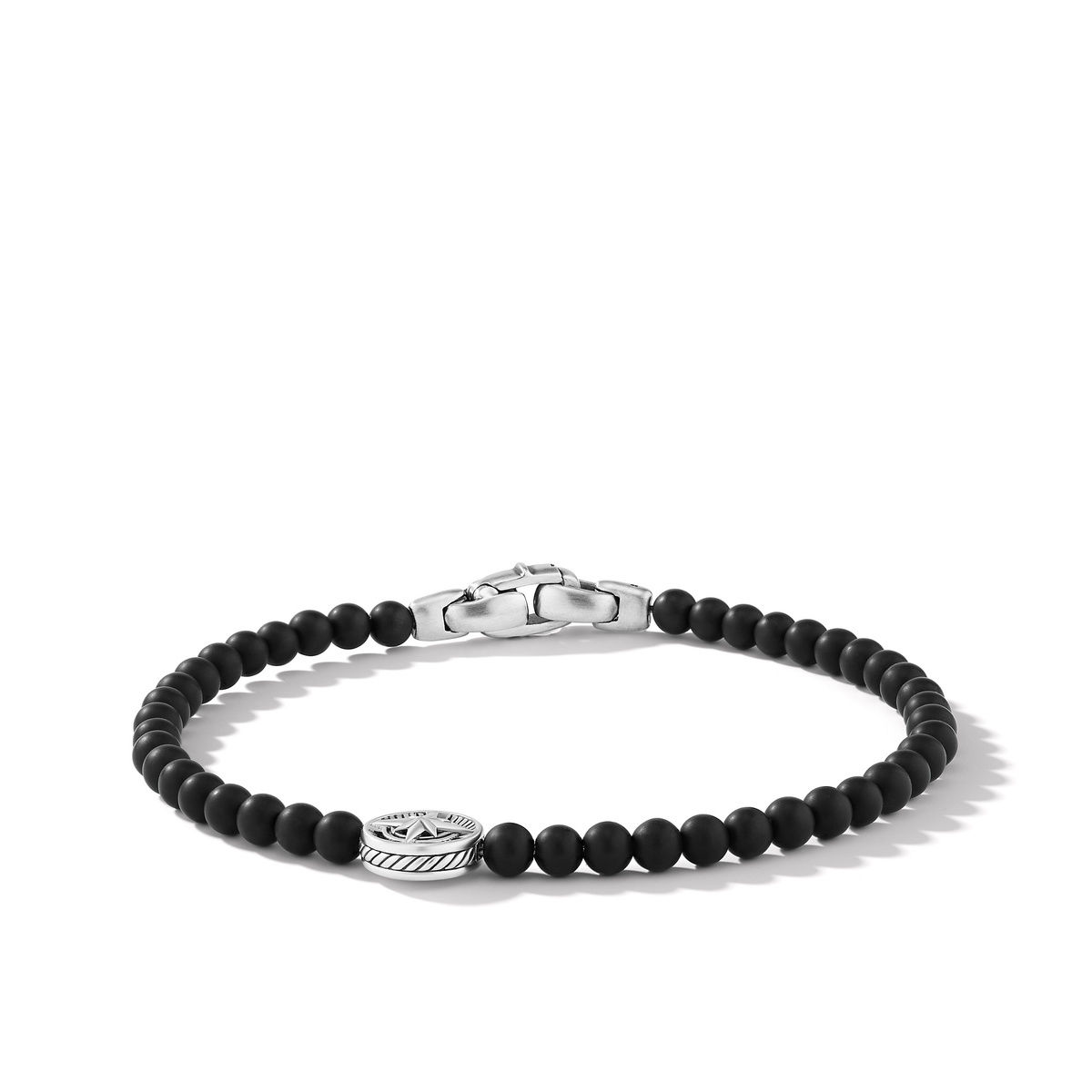 Men's David Yurman Spiritual Beads Compass Bracelet With Black On