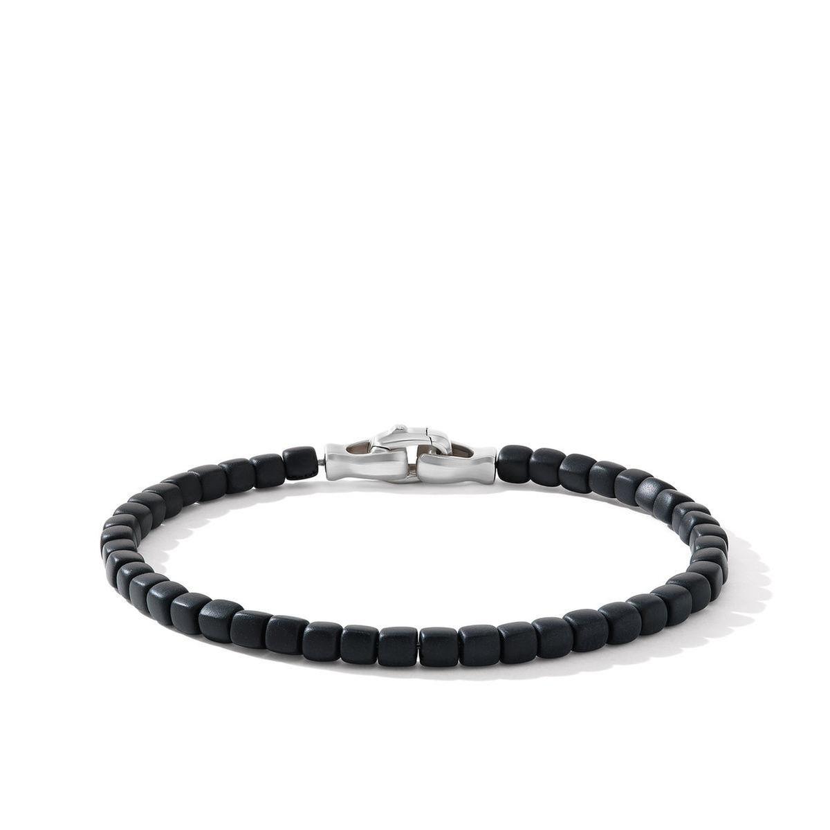Men's David Yurman Spiritual Beads Cushion Bracelet with Black On