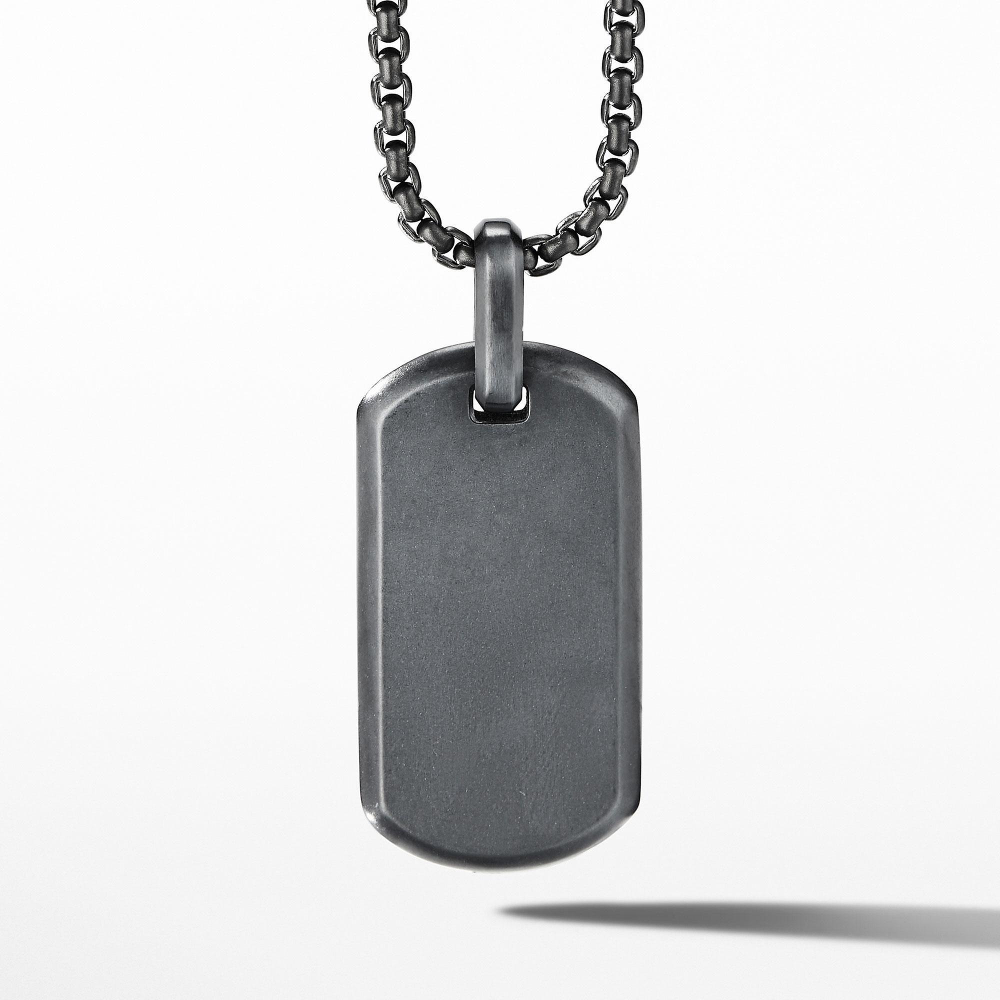 Men's David Yurman Streamline Tag in Black Titanium