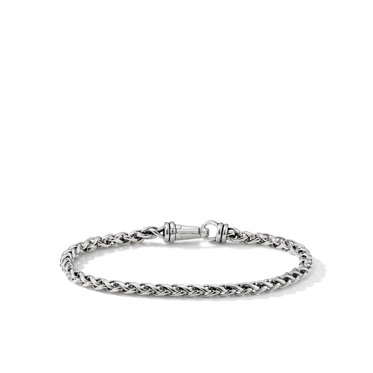 Men's David Yurman Wheat Chain Bracelet in Sterling Silver, 4mm | Size Extra Small