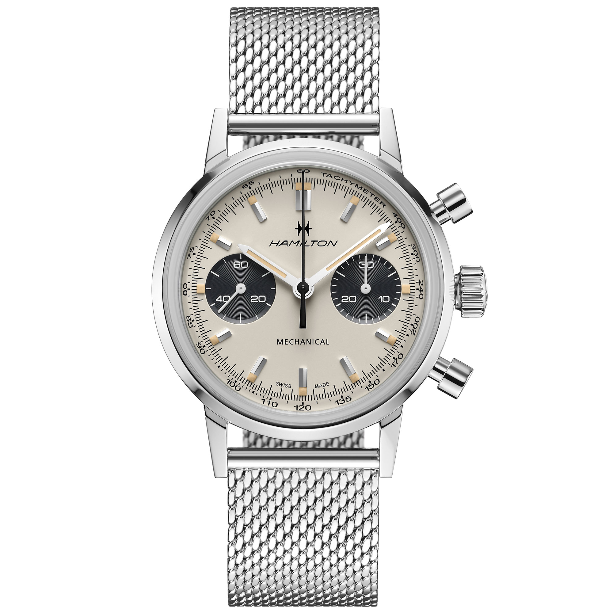 Men's  American Classic Intra-Matic Chronograph H Stainless Steel Bracelet Watch - Hamilton H38429110