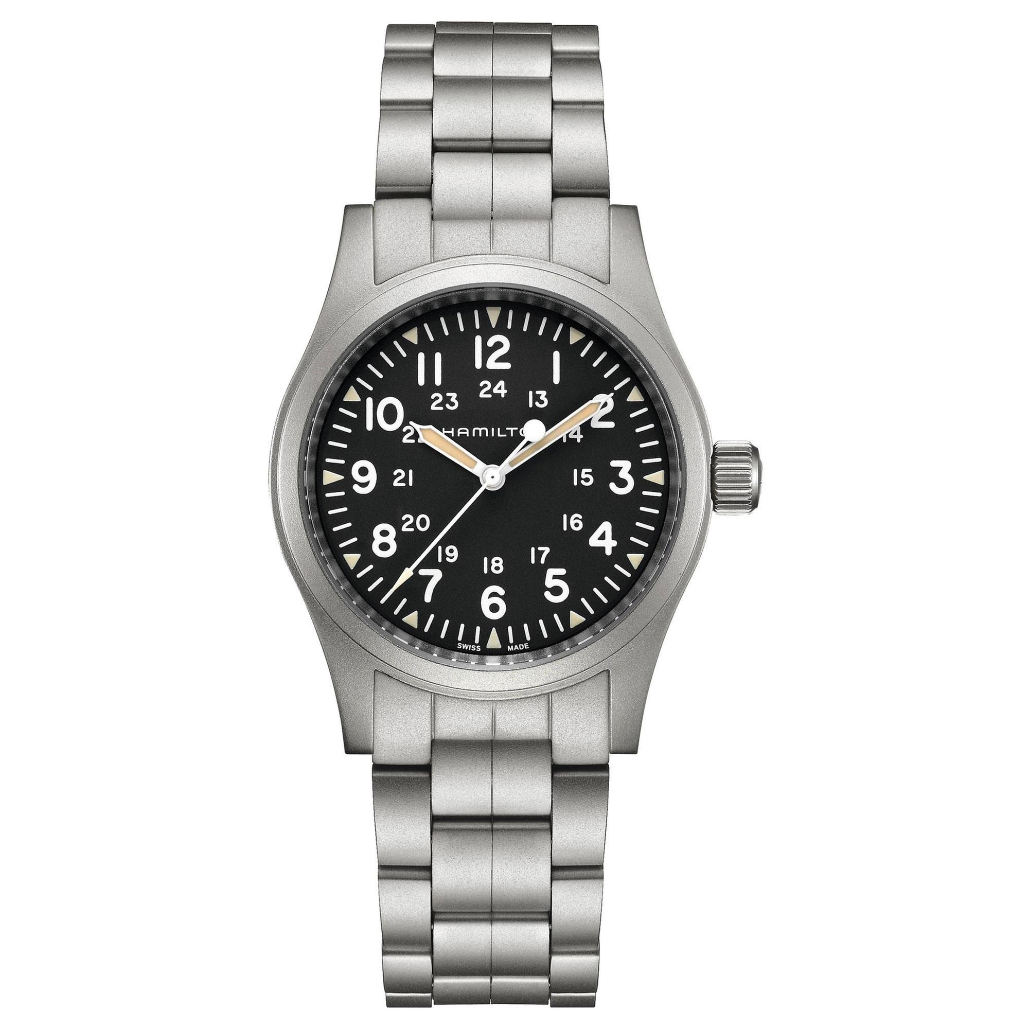 Men's Hamilton Khaki Field Mechanical Stainless Steel Bracelet Wa
