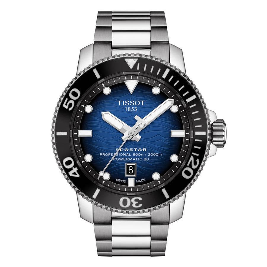 Men's Tissot T-Sport Seastar 2000 Professional Powermatic 80 Stainless Steel Bracelet Watch T1206071104101