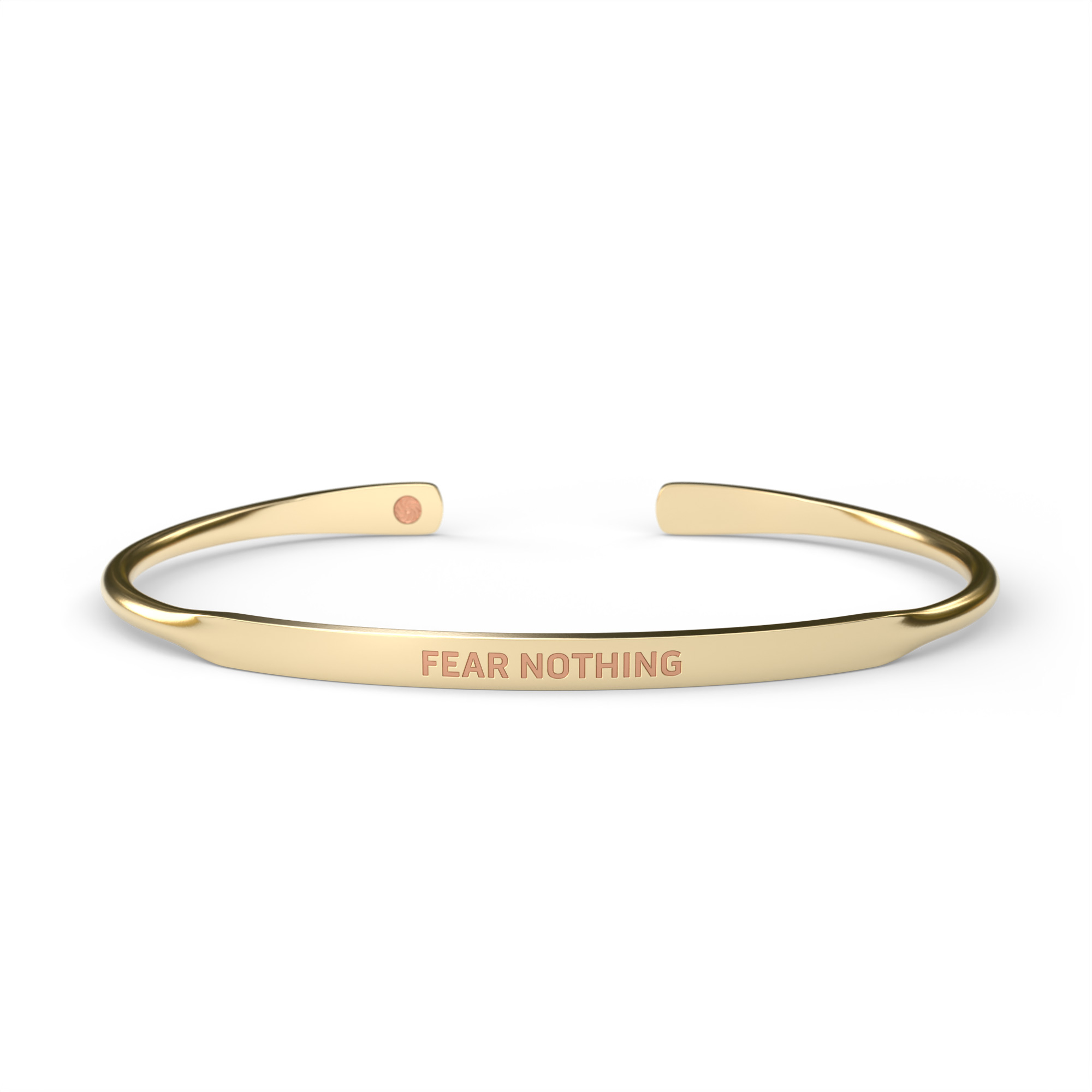 Metal Alchemist  Fear Nothing Gold-Filled Wire Cuff Bracelet  Bracelet Length: Standard + (6.75in)