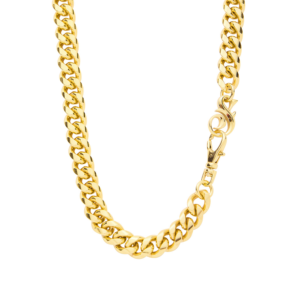 Metal Alchemist  Lovechild by Snoop Dogg 8mm 14k Gold-Plated Cuban Chain Link Necklace - 24 Inches