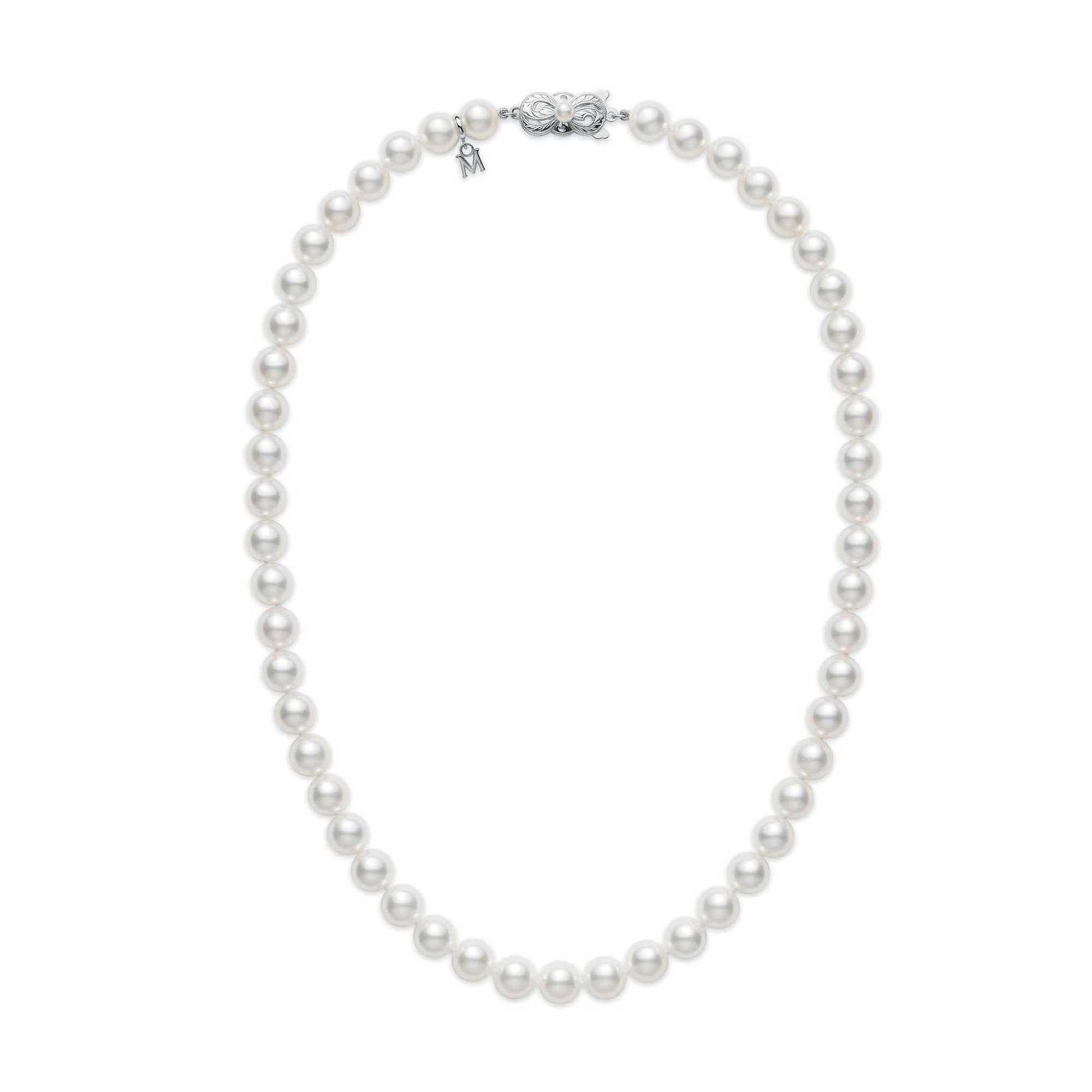 MIKIMOTO 6.5-7mm Akoya Cultured Pearl White Gold Strand Necklace