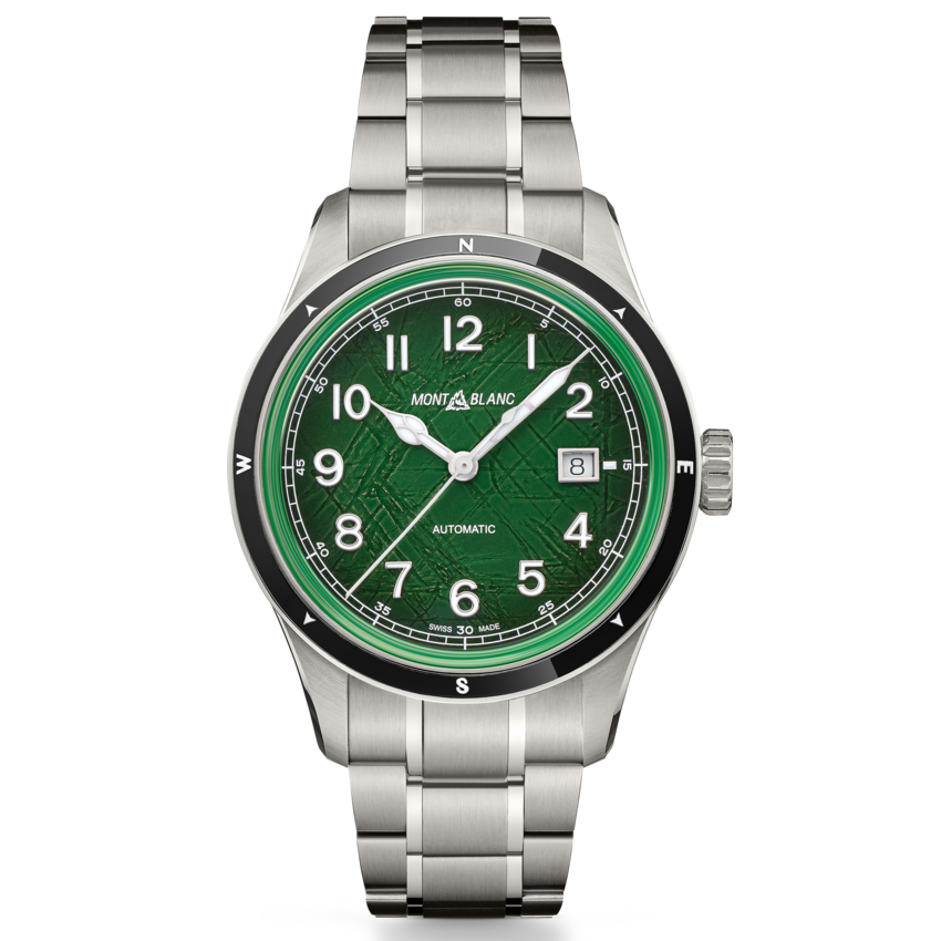 Montblanc  1858 Automatic Date Oxygen Green Dial Stainless Steel Watch 42mm - 133269