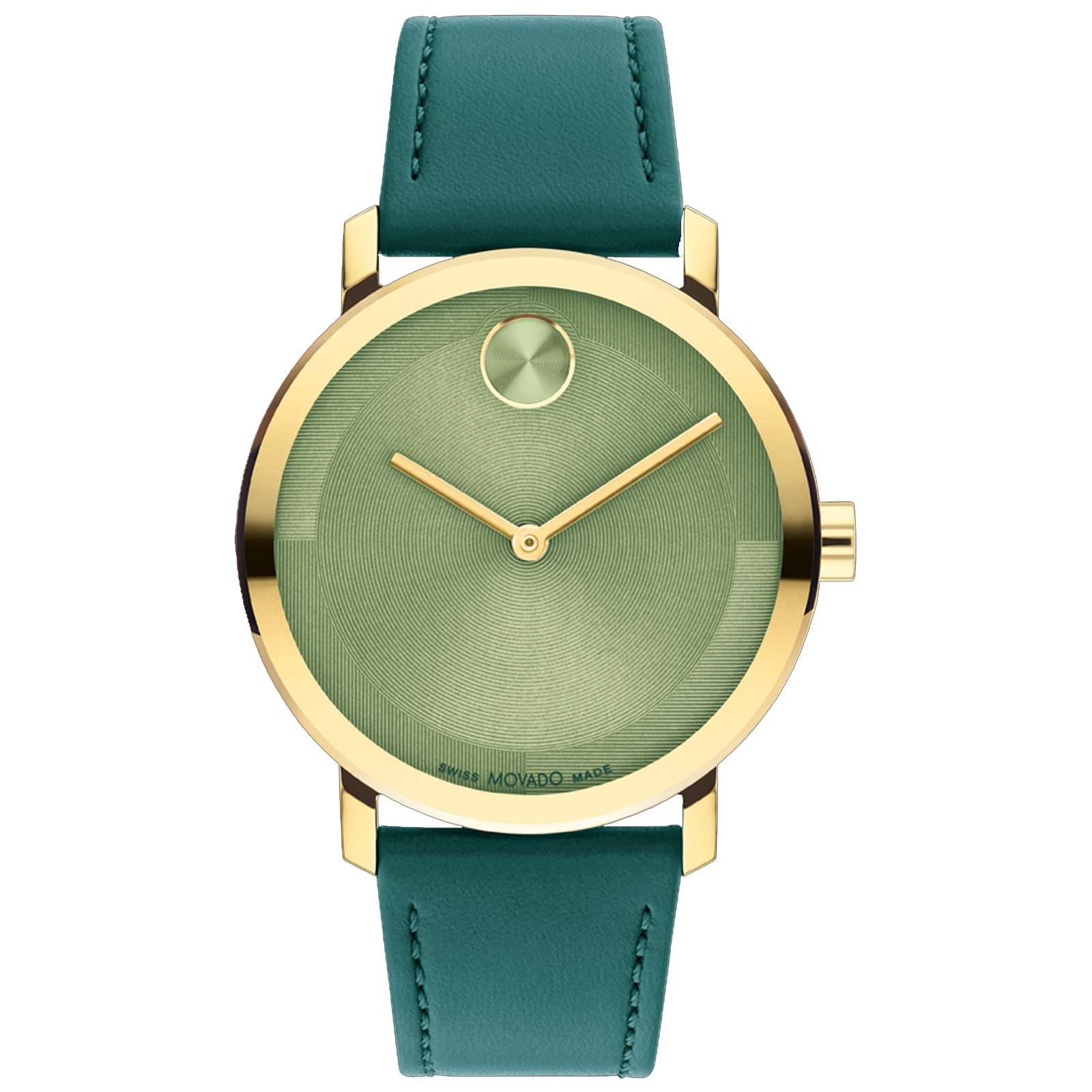 BOLD Evolution 2.0 Green Dial Leather Strap Watch 40mm - Movado 3601150