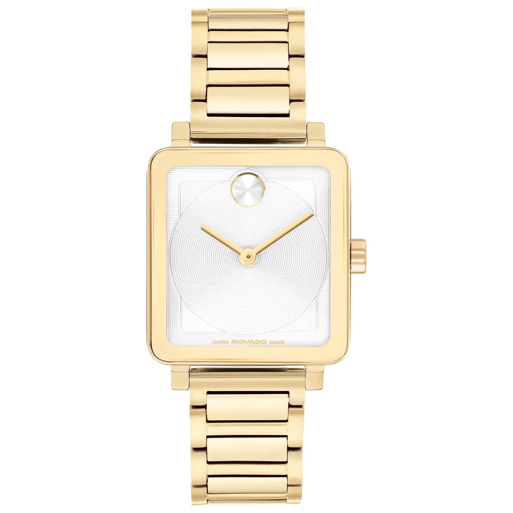 BOLD Evolution 2.0 White Dial Gold Ionic Plated Stainless Steel Bracelet Watch 28mm x 26mm - Movado 3601165