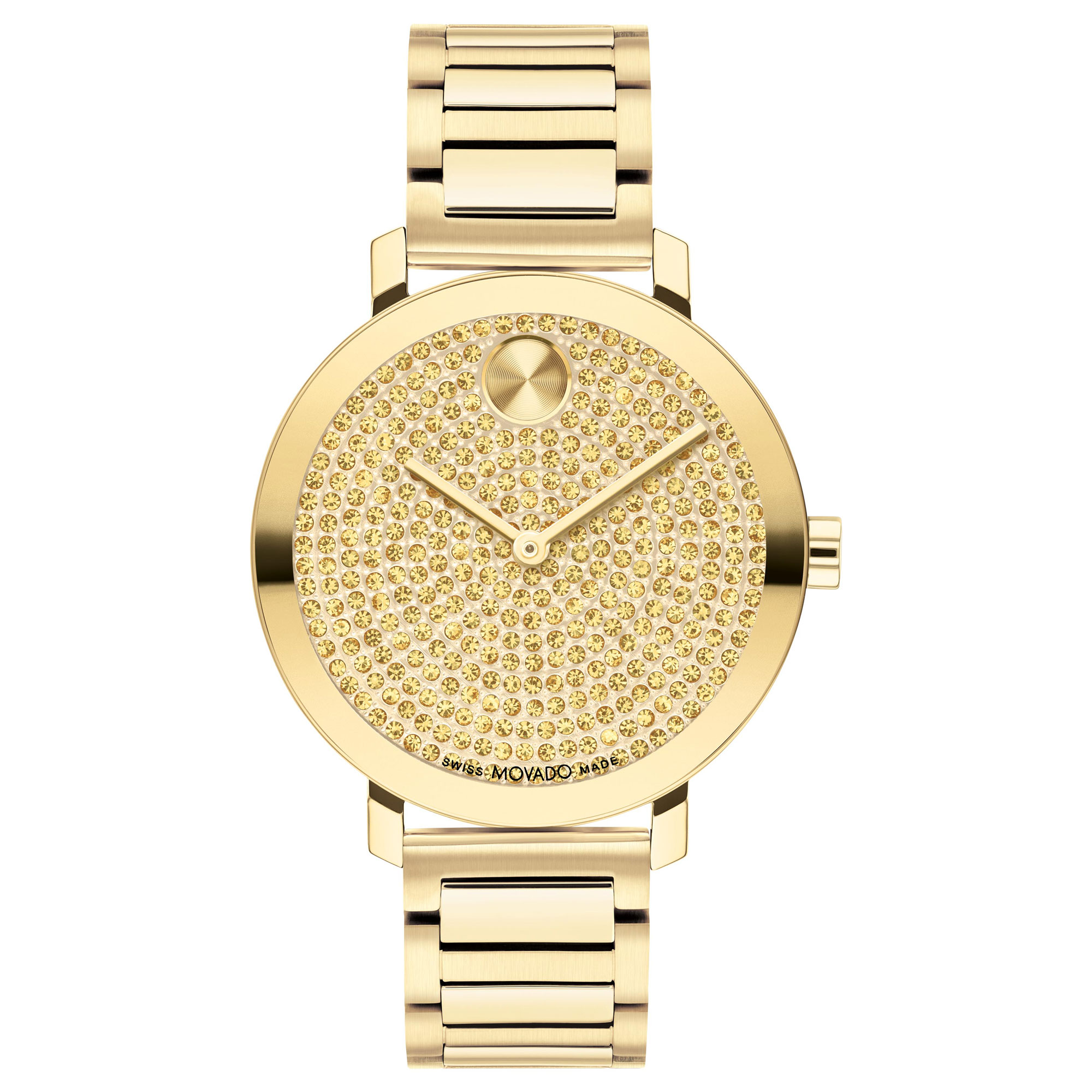 BOLD Evolution Crystal Dial and Ionic-Plated Yellow Gold Bracelet Watch | 34mm | - Movado 3601152