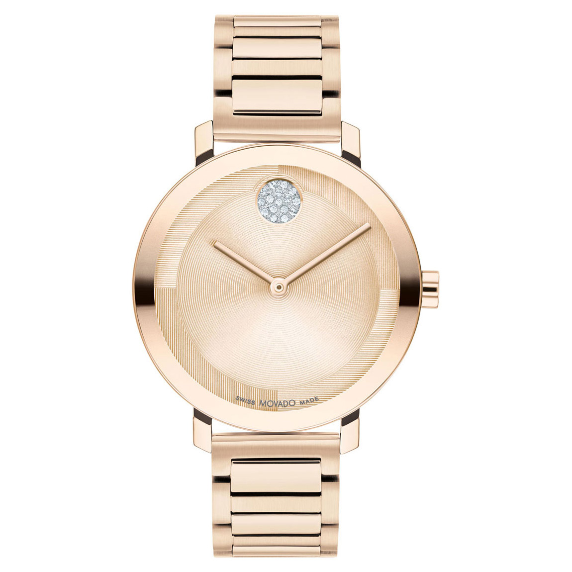 Bold Evolution Gold-Tone Dial Rose Gold-Tone Stainless Steel Bracelet Watch | 34mm | - Movado 3601107