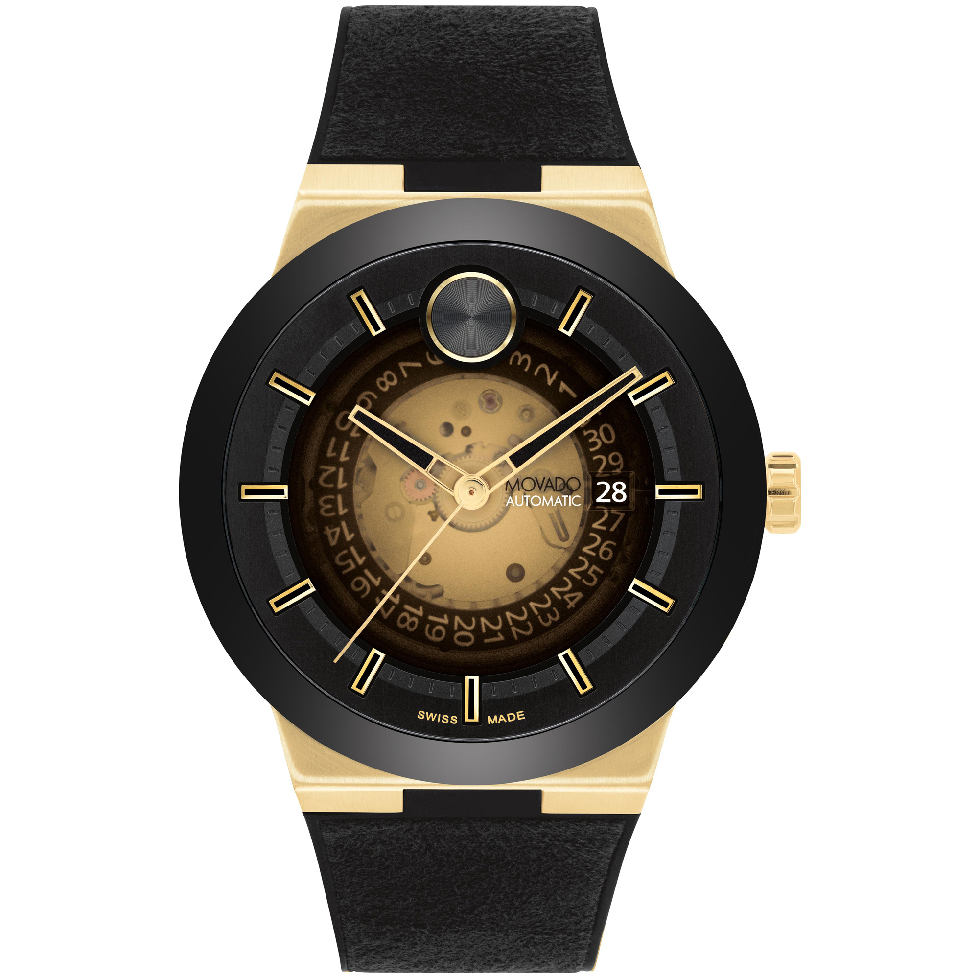 Movado BOLD Fusion Automatic Black Strap Watch | 44mm | 3600927