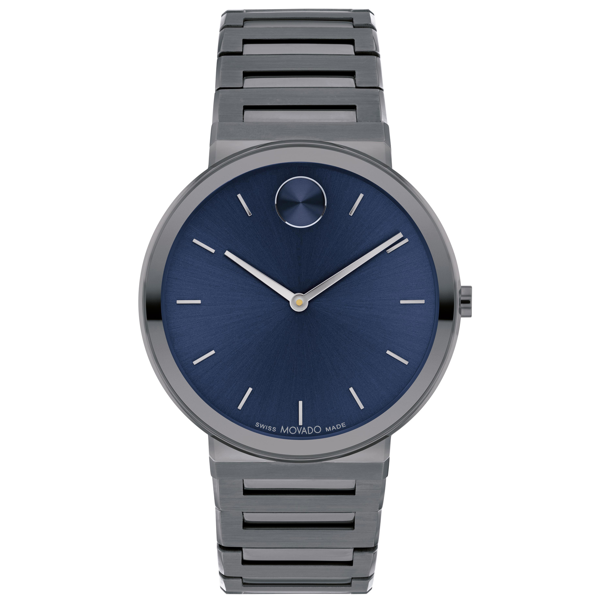 BOLD Horizon Navy Blue Dial Grey Ion-Plated Stainless Steel Watch | 40mm | - Movado 3601076