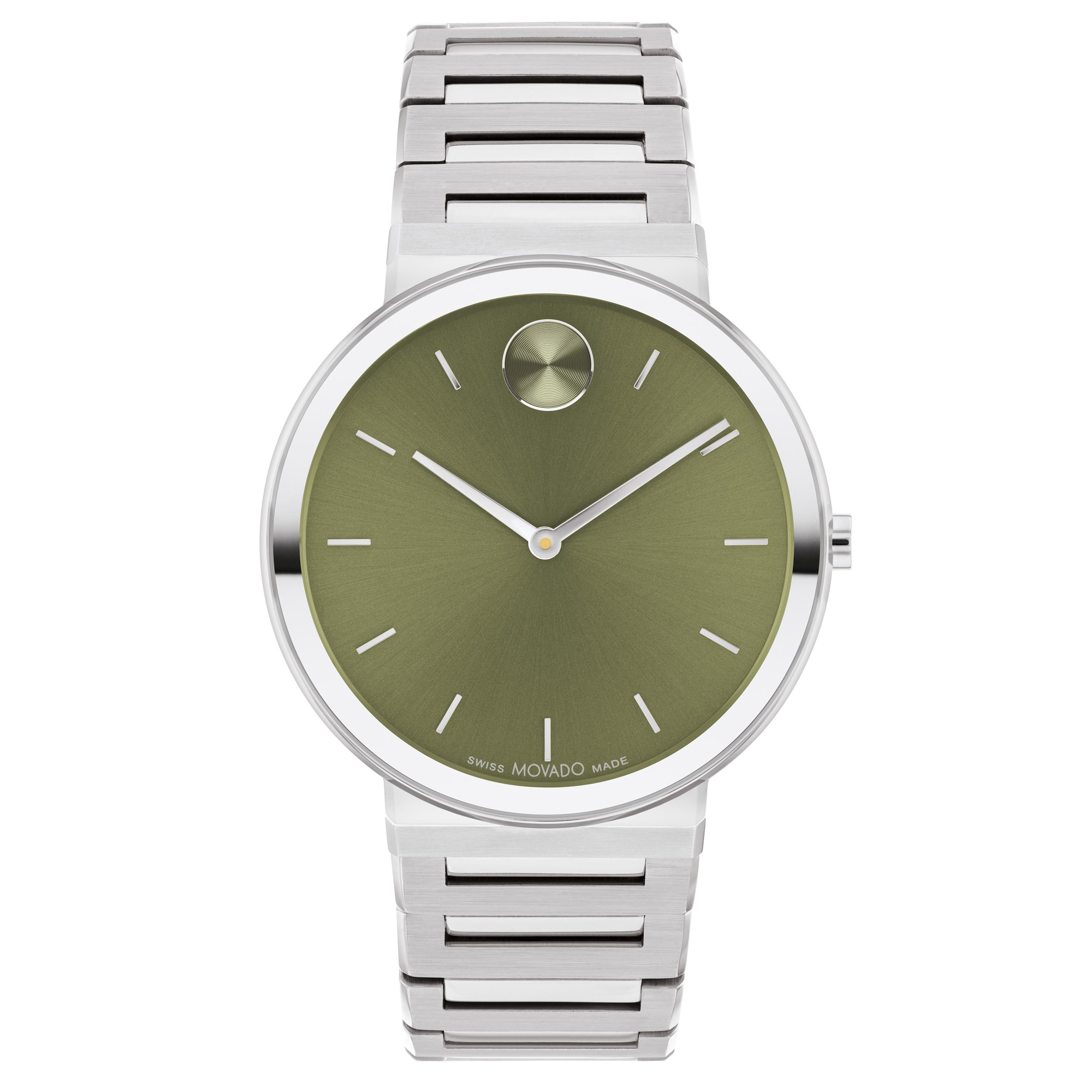 BOLD Horizon Olive Green Dial Stainless Steel Watch | 40mm | - Movado 3601074