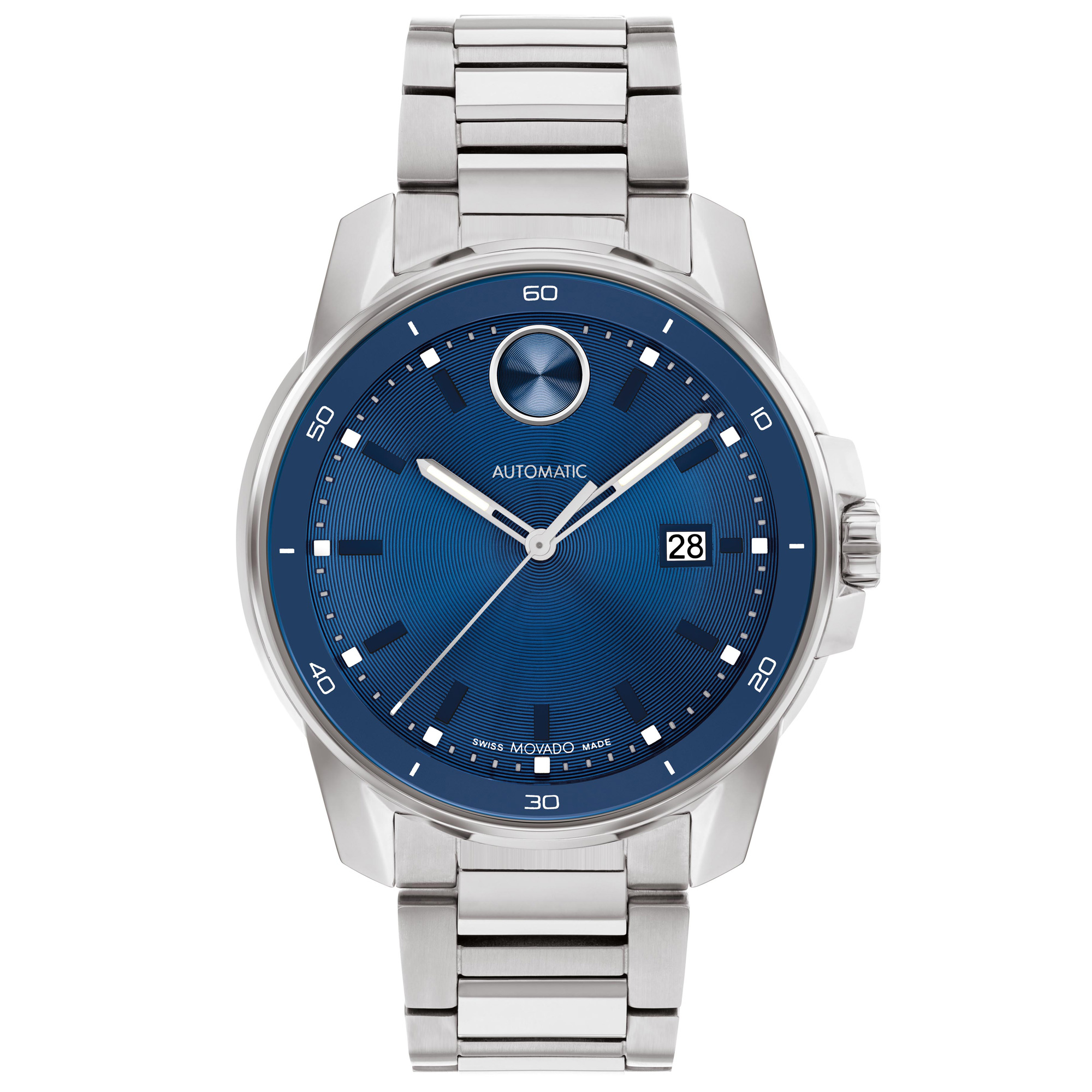 BOLD Verso Automatic Blue Dial Stainless Steel Watch | 43mm | - Movado 3601051