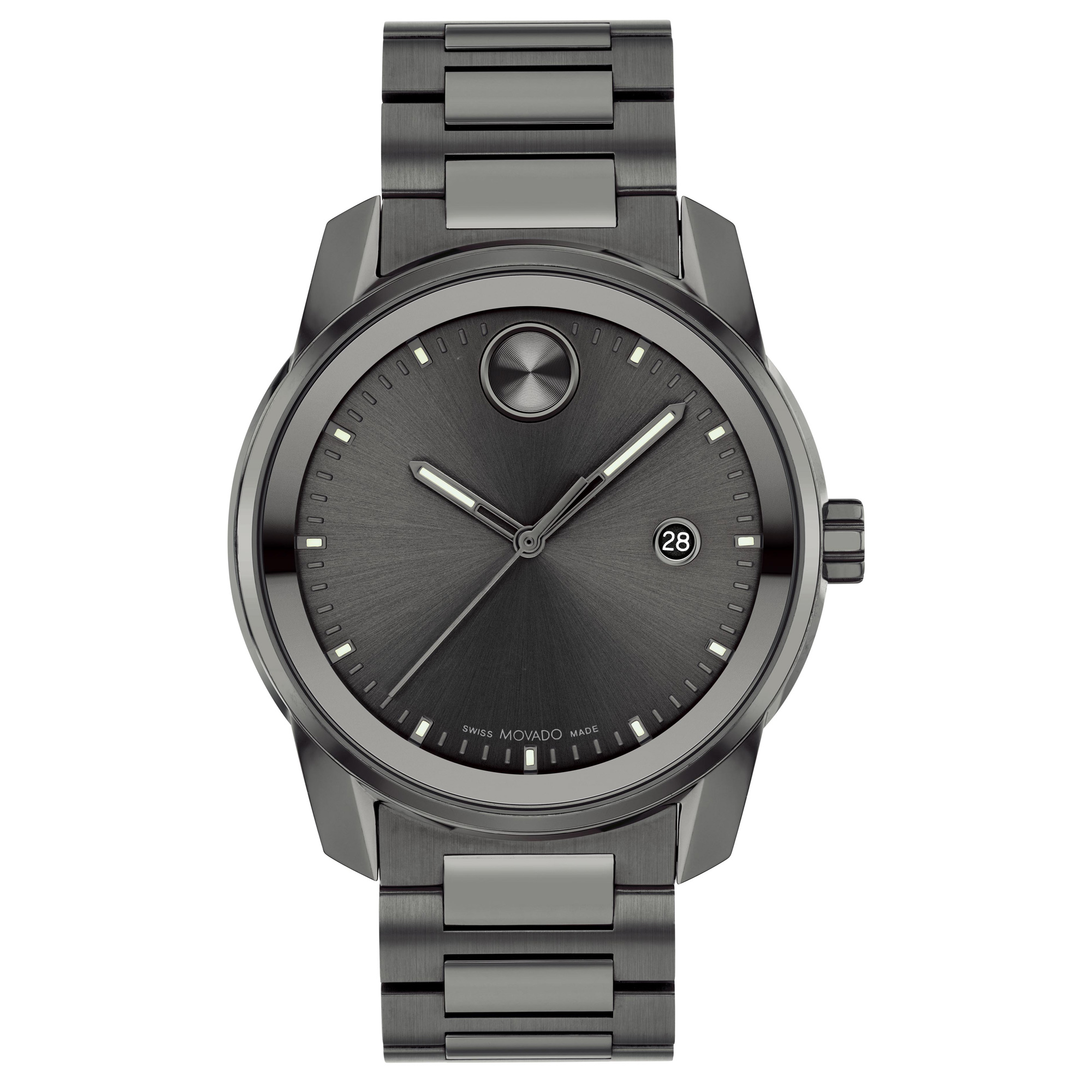 BOLD Verso Gunmetal Ion-Plated Bracelet Watch | 42mm | - Movado 3600860