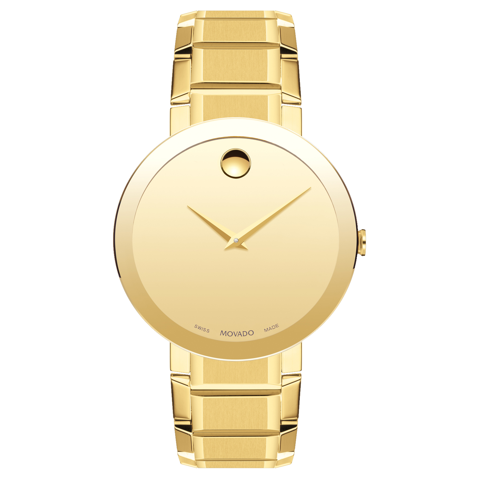 Sapphire Yellow Gold-Tone Stainless Steel Watch 39mm - 0 - Movado 607180