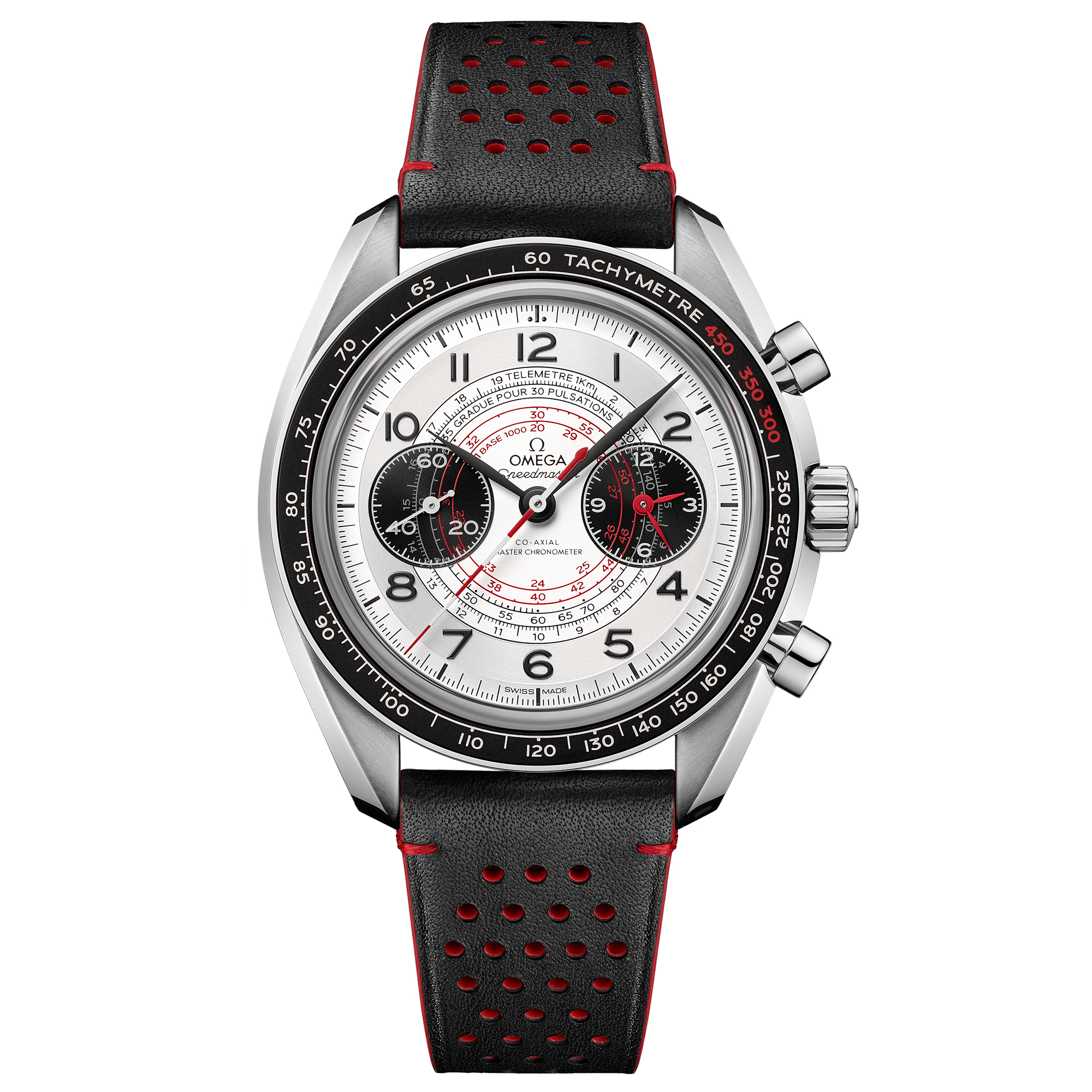 Omega Chronoscape CoAxial Master Chronometer Chronograph Black Leather Strap Watch  43mm  O32932435102001