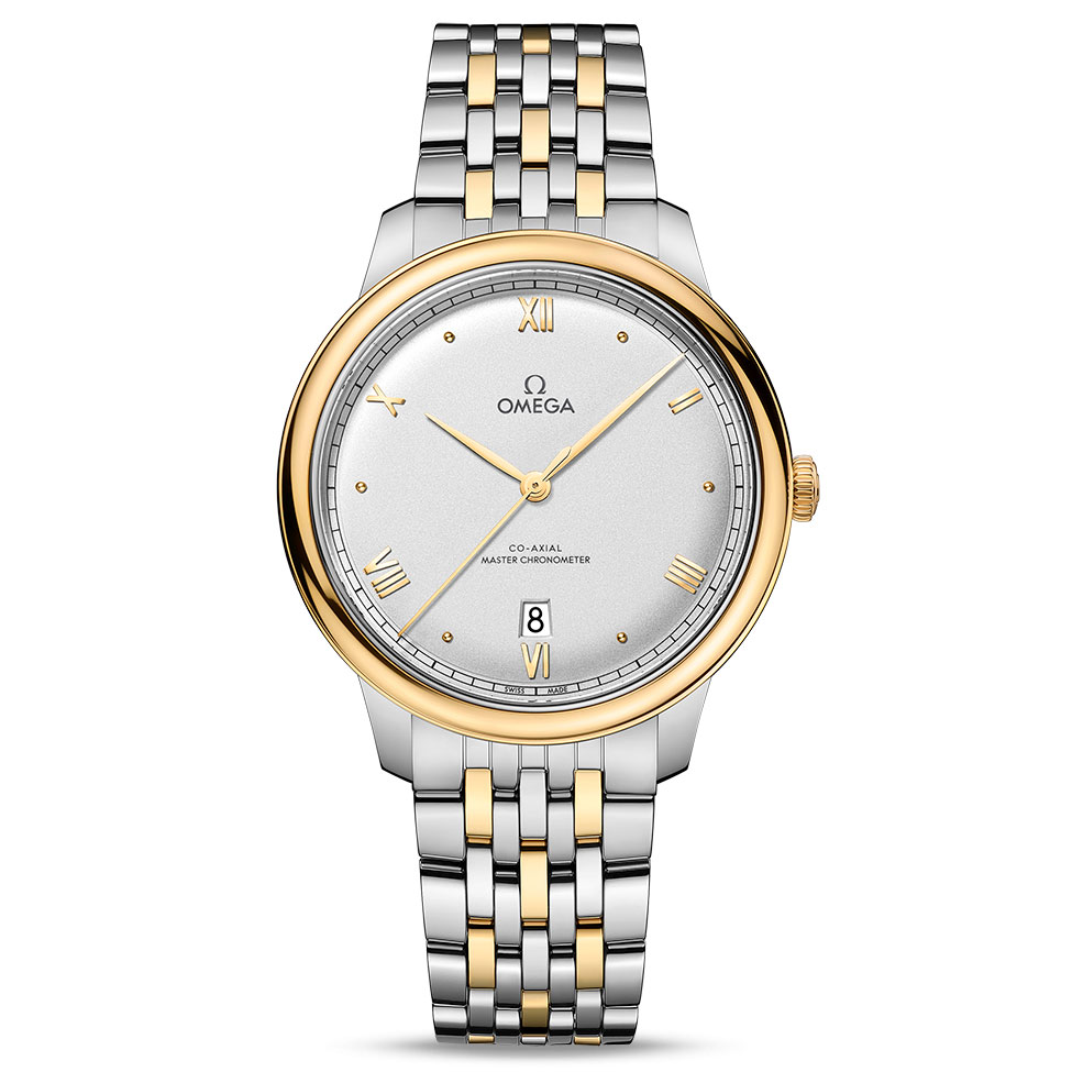 Omega De Ville Prestige Co-Axial Master Chronometer Silver-Tone Dial Two-Tone Yellow Gold Stainless Steel Watch 40mm O43420402002002 10300$