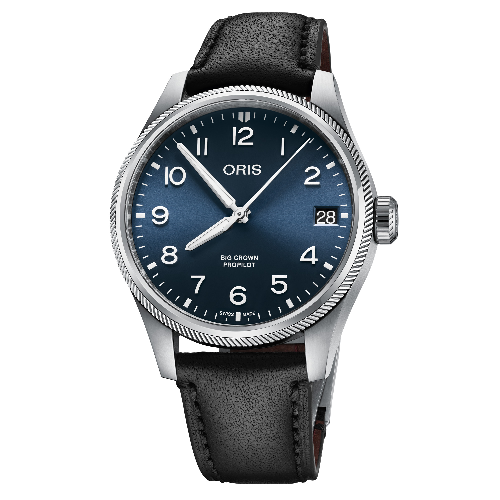 Oris  Big Crown ProPilot Big Date Blue Dial Black Leather Strap Watch | 41mm | 01 751 7761 4065-07 6 20 08LC