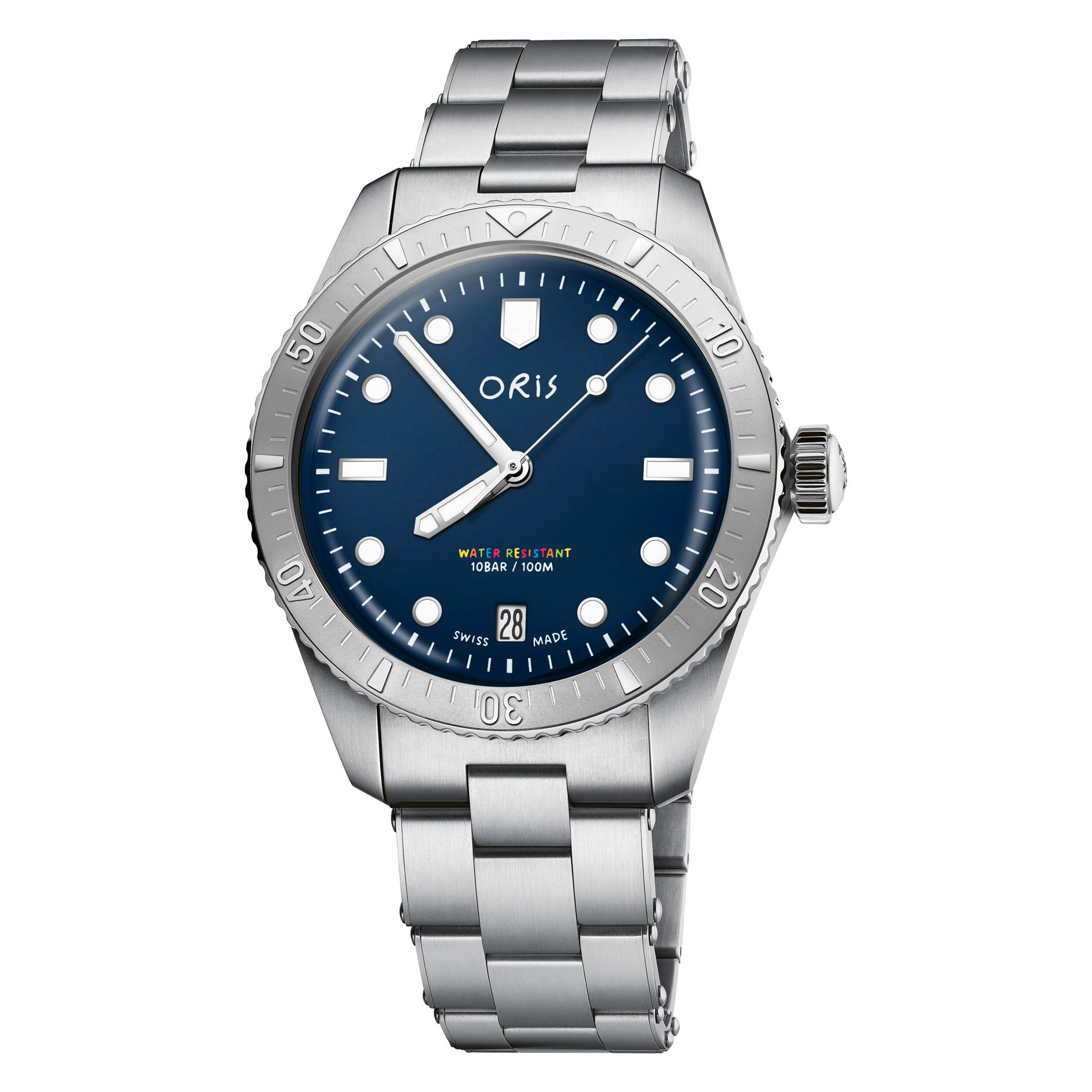 Oris Divers LFP Limited Edition Blue Dial Stainless Steel Bracelet Watch 38mm - 01 733 7771 4085-Set 2500$