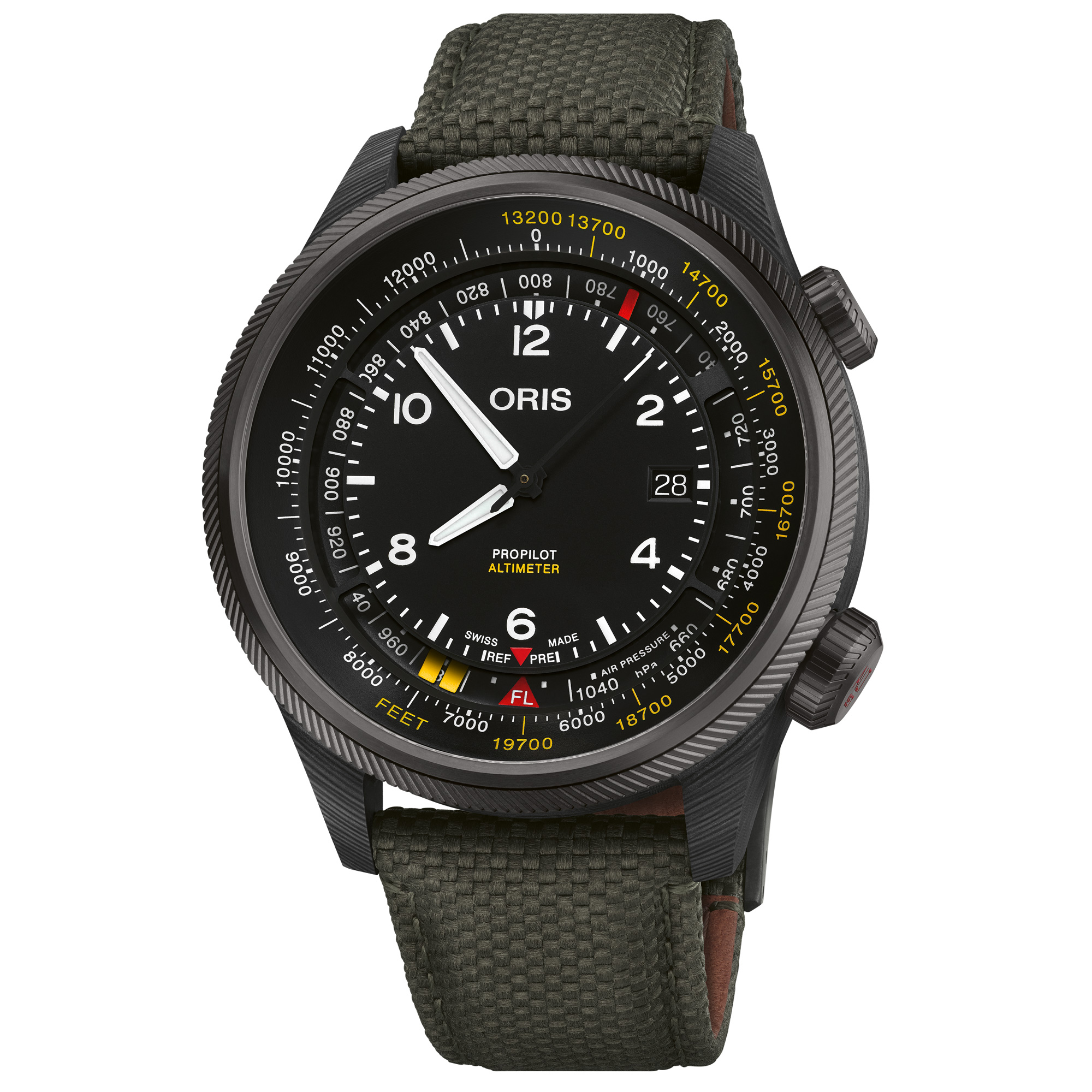 EAN 7612611035055 product image for Oris ProPilot Altimeter Titanium Green Strap Automatic Watch | 47mm | 793 7775 8 | upcitemdb.com