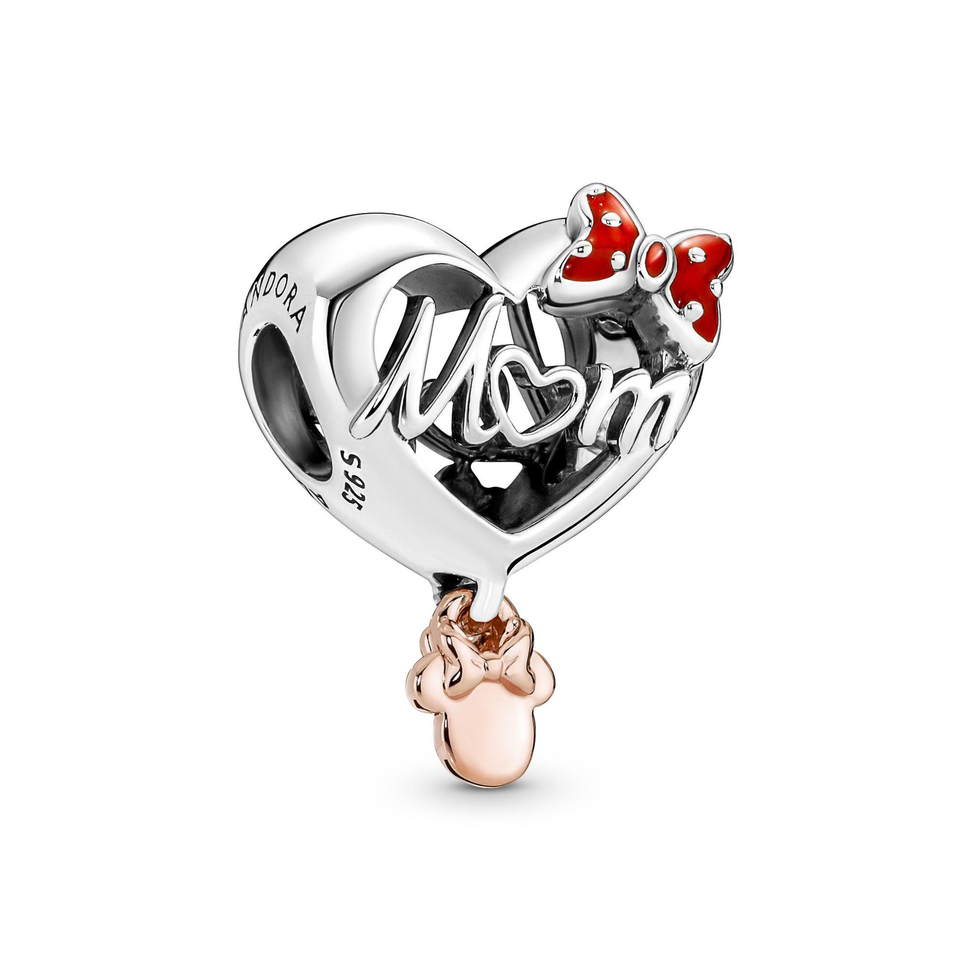 Pandora - Disney Minnie Mouse Mom Heart Charm Rose Gold-Plated 85$