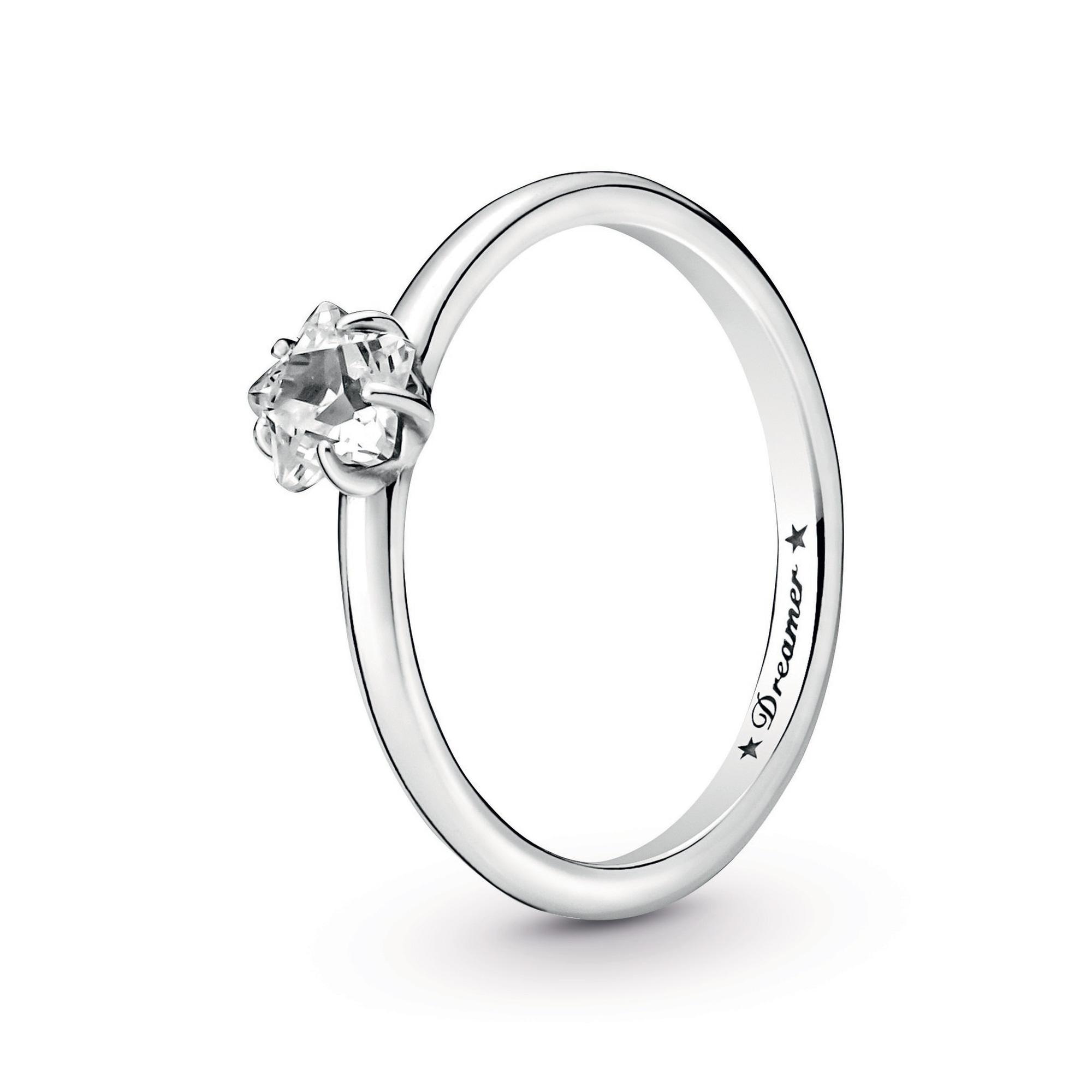 Pandora Women's Celestial Sparkling Star Solitaire Ring Ring Size: 5