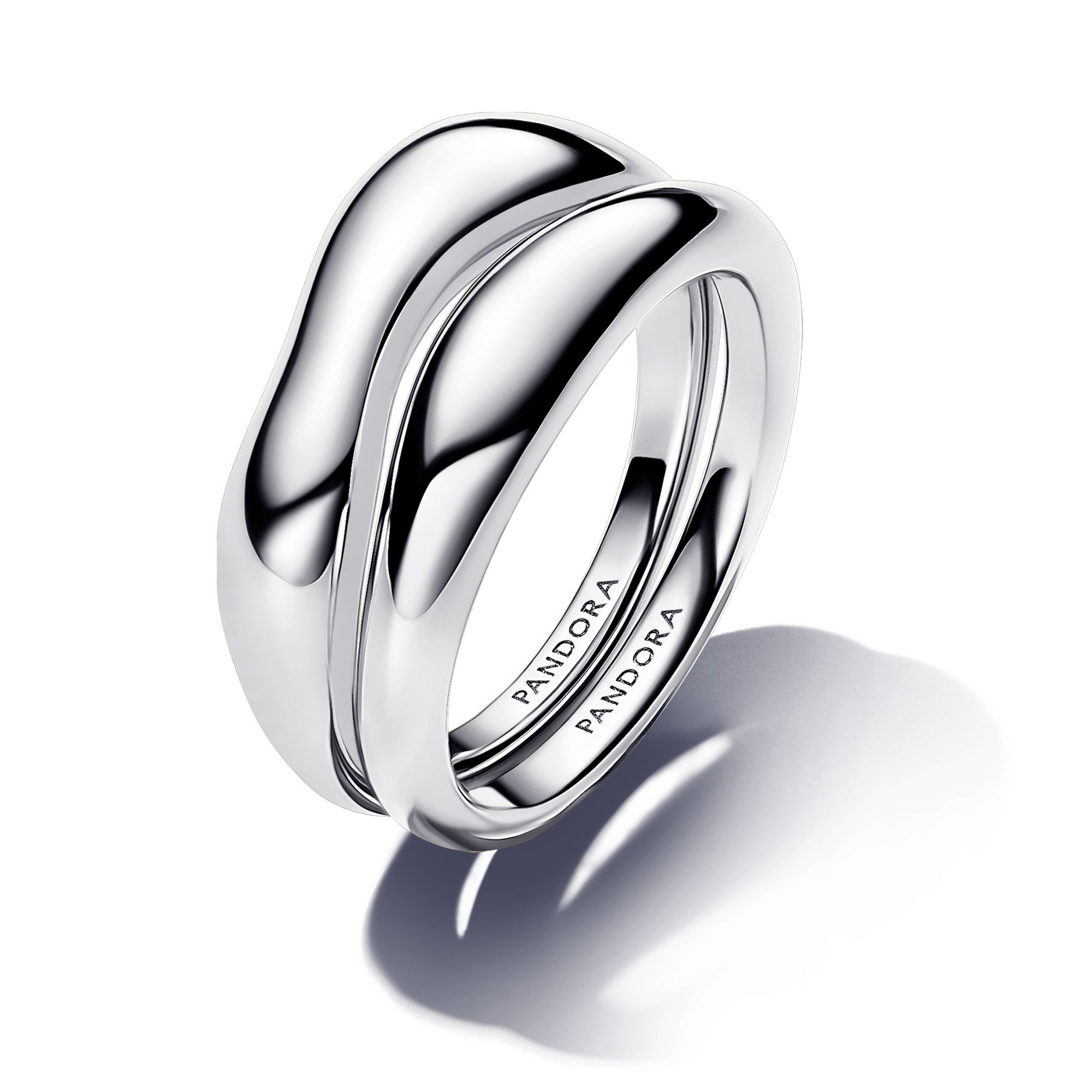 Pandora Women's  Essence Organically Shaped Stacking Rings - Size 8.5