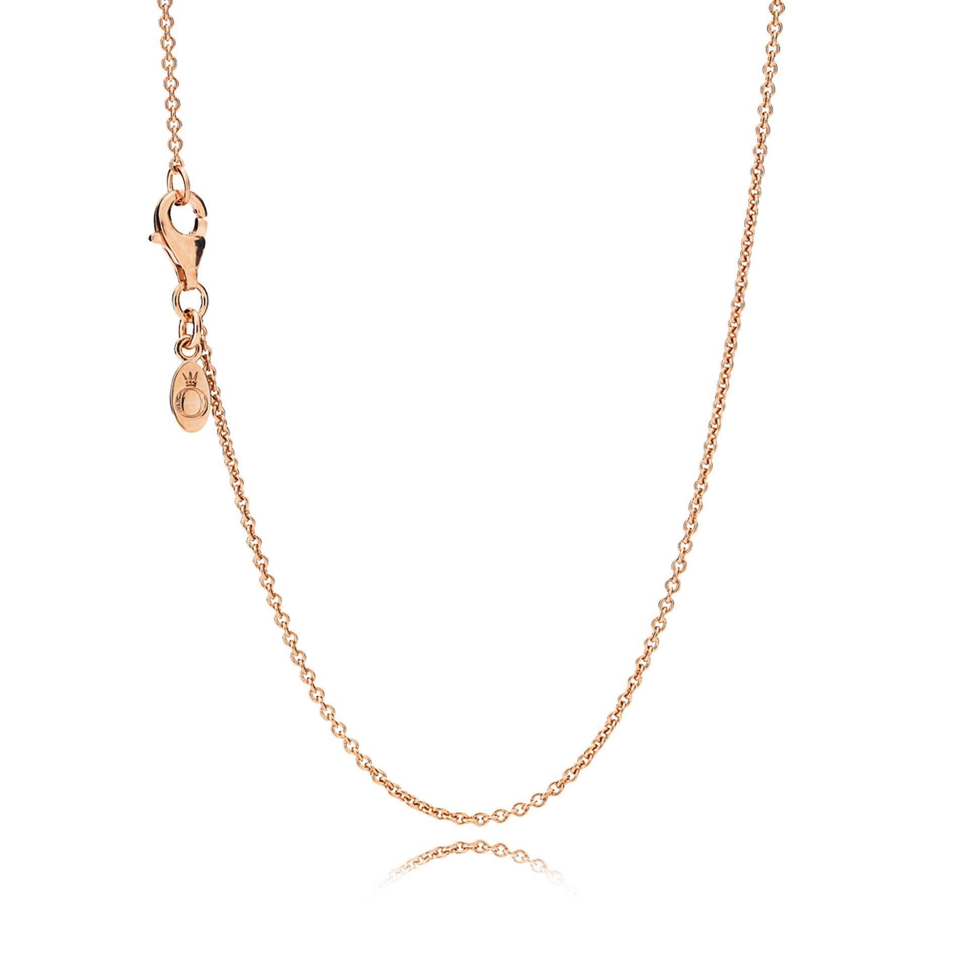 Pandora Chain Necklace, 17.7 in, Rose Gold-Plated