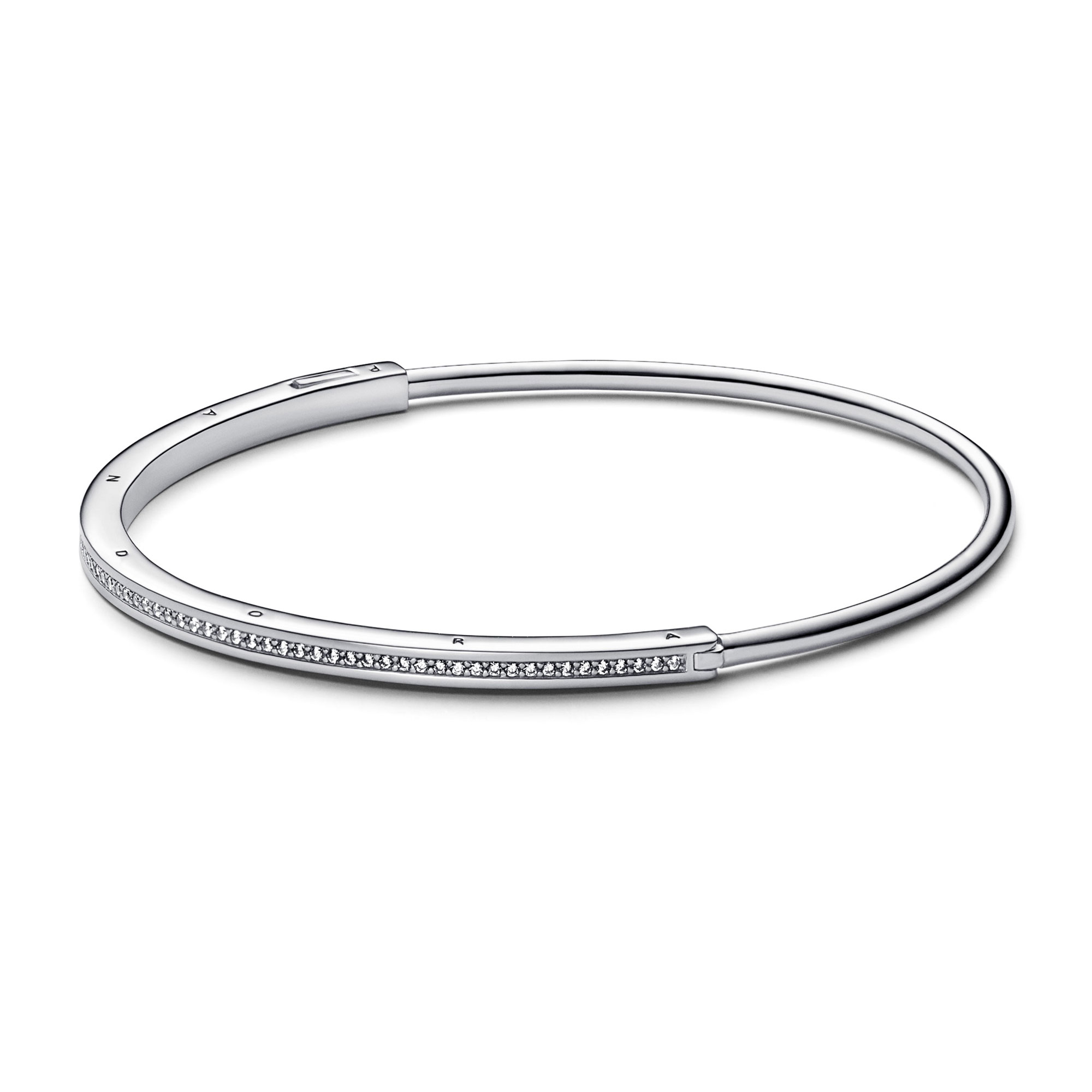 Pandora Signature I-D Pave Bangle Bracelet - 6.9 Inches