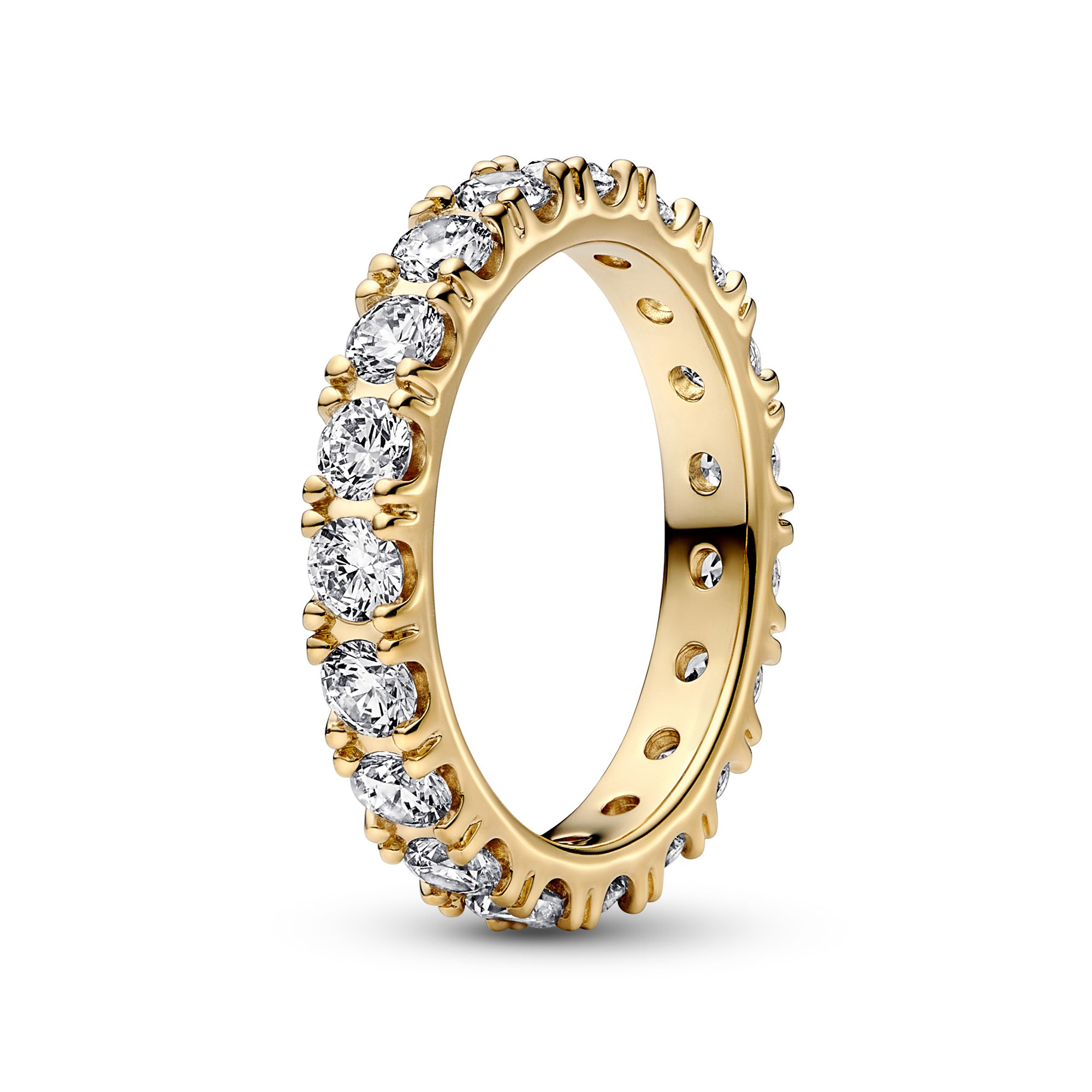Pandora Sparkling Row Eternity Ring | Gold-Plated | Size 4.5