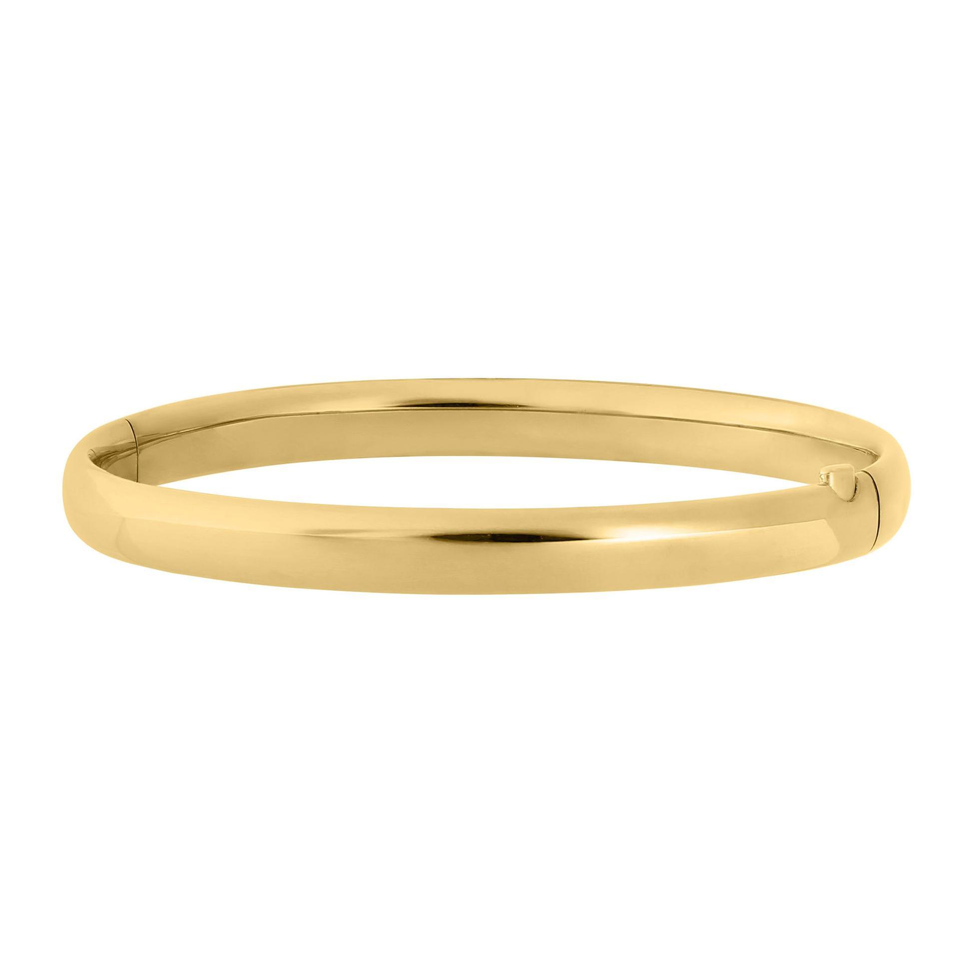 Polished Gold Filled Bangle Bracelet | 6mm