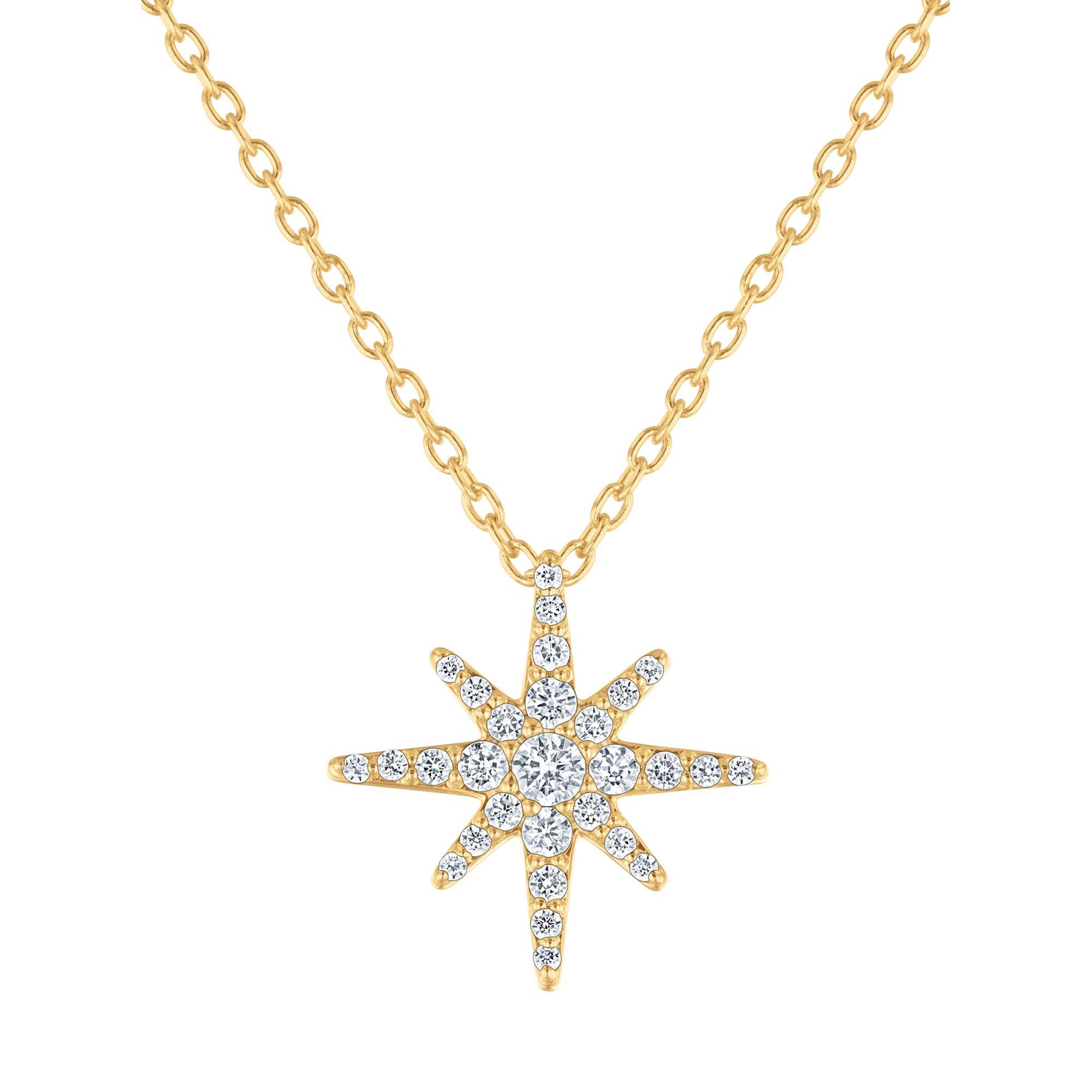 Radiant Universe Celestial Diamond North Star Pendant Necklace 1/
