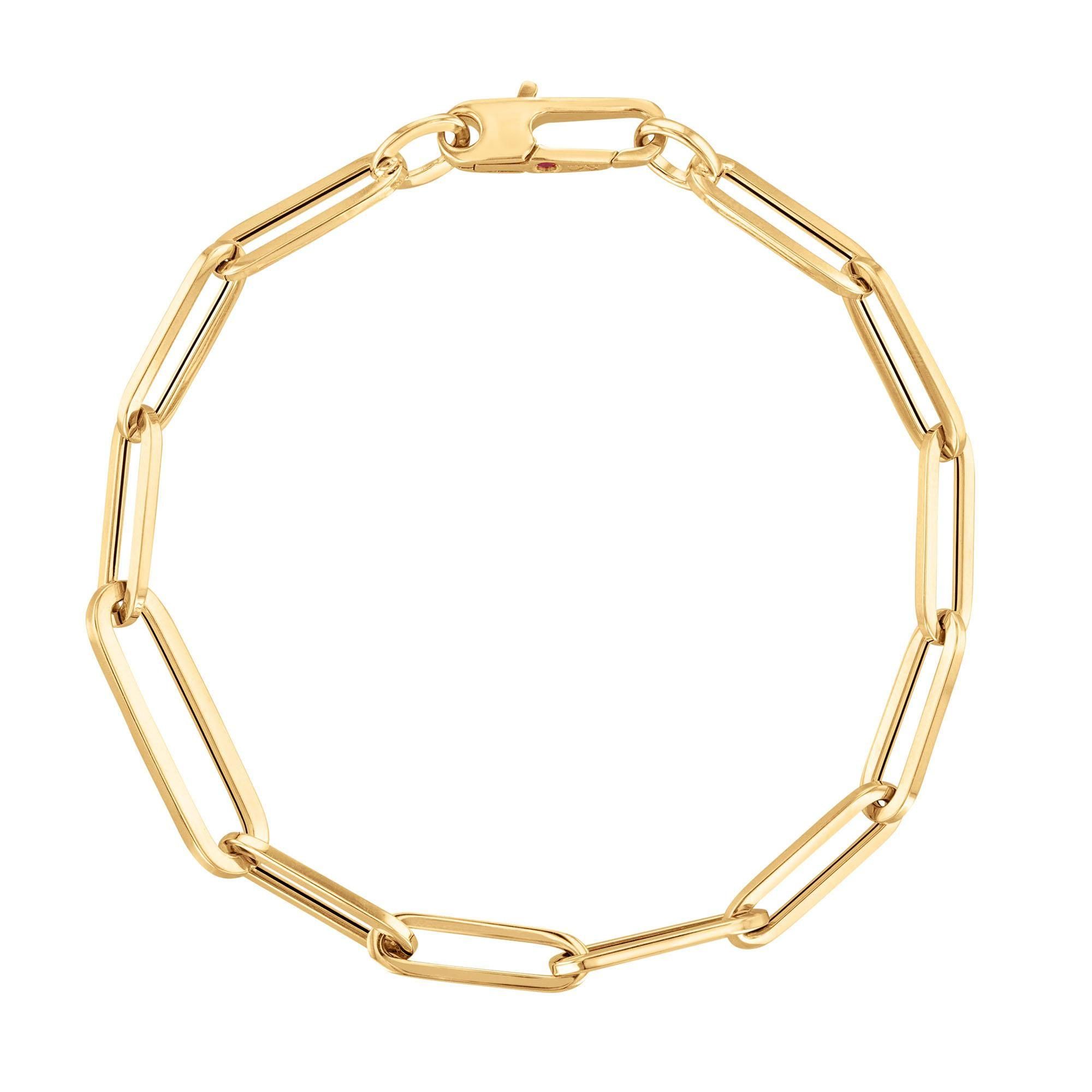 Roberto Coin Classics Alternating Size Paperclip Link Chain Brace