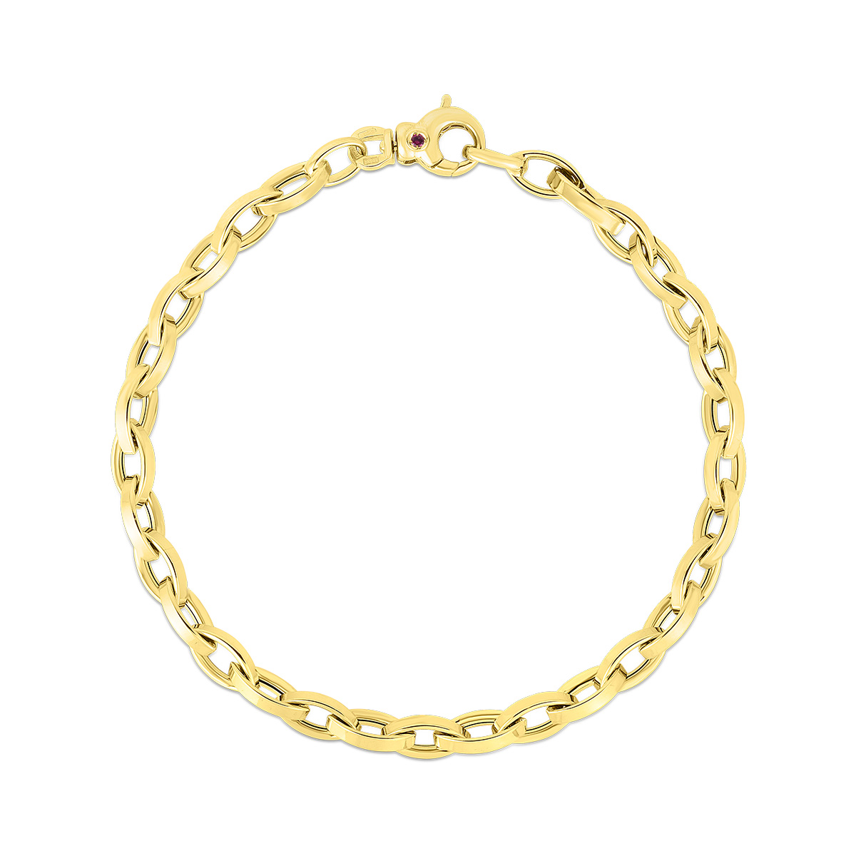 Roberto Coin Designer Gold Almond Link Chain Bracelet -  5310086AYLB0