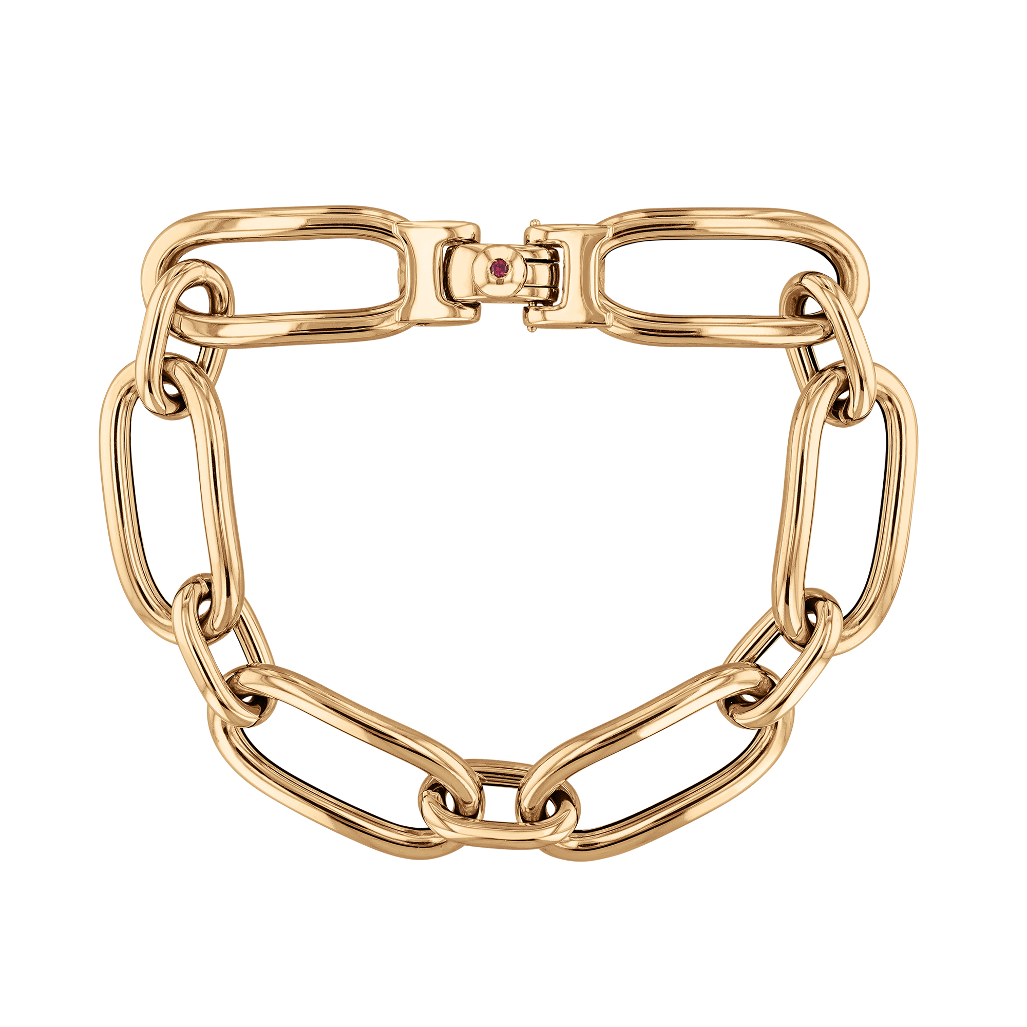 Roberto Coin Designer Yellow Gold Large Link Bracelet | 7 Inches -  5310197AYLB0
