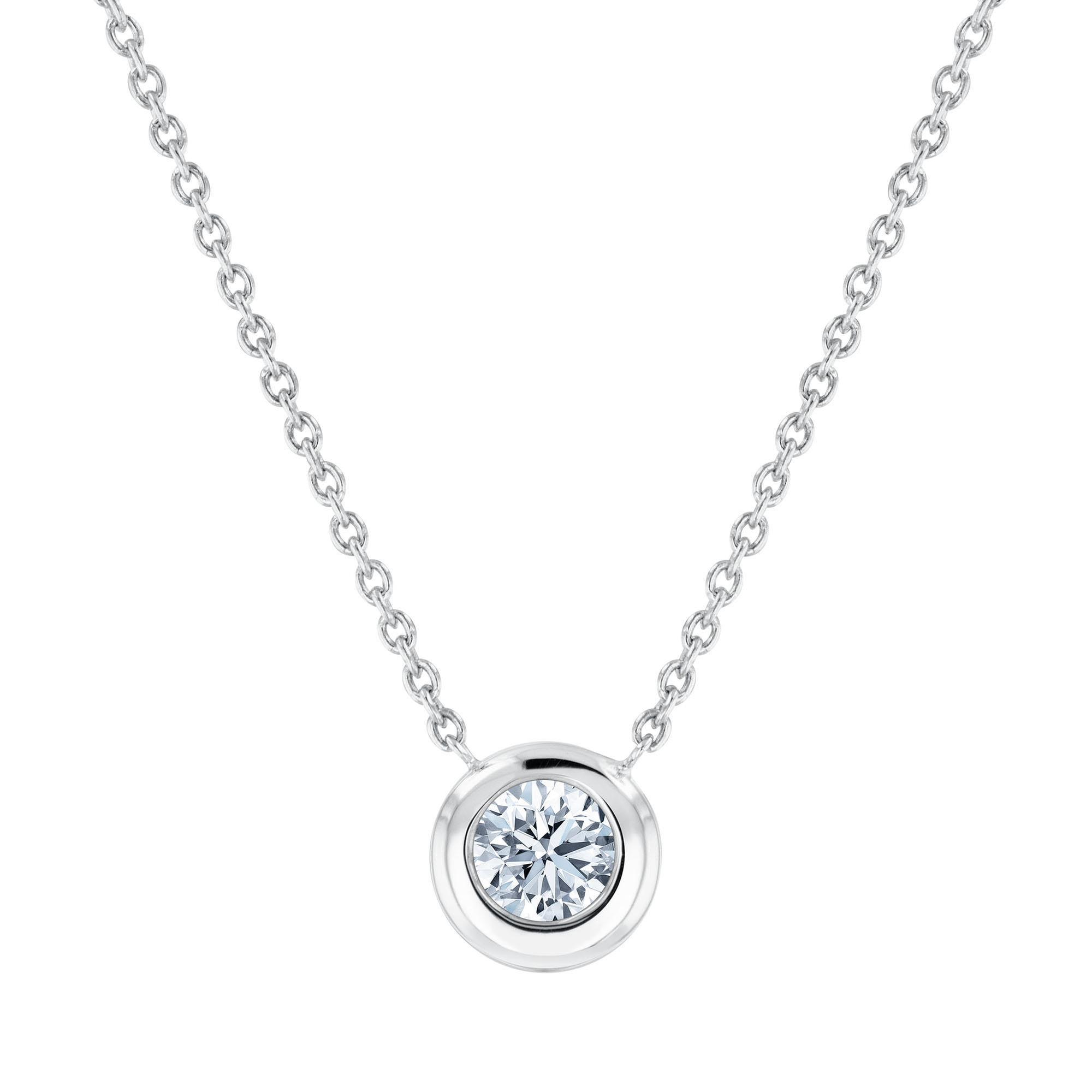 Roberto Coin Diamonds by the Inch White Gold Pendant 1/5ct