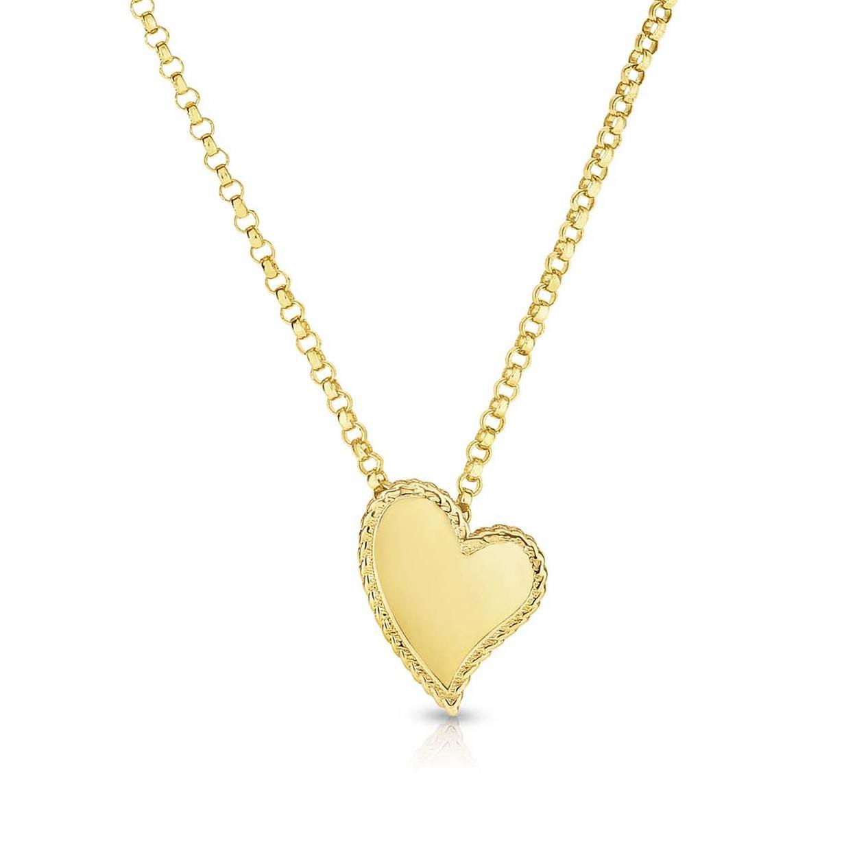 Roberto Coin Princess Yellow Gold Heart Pendant