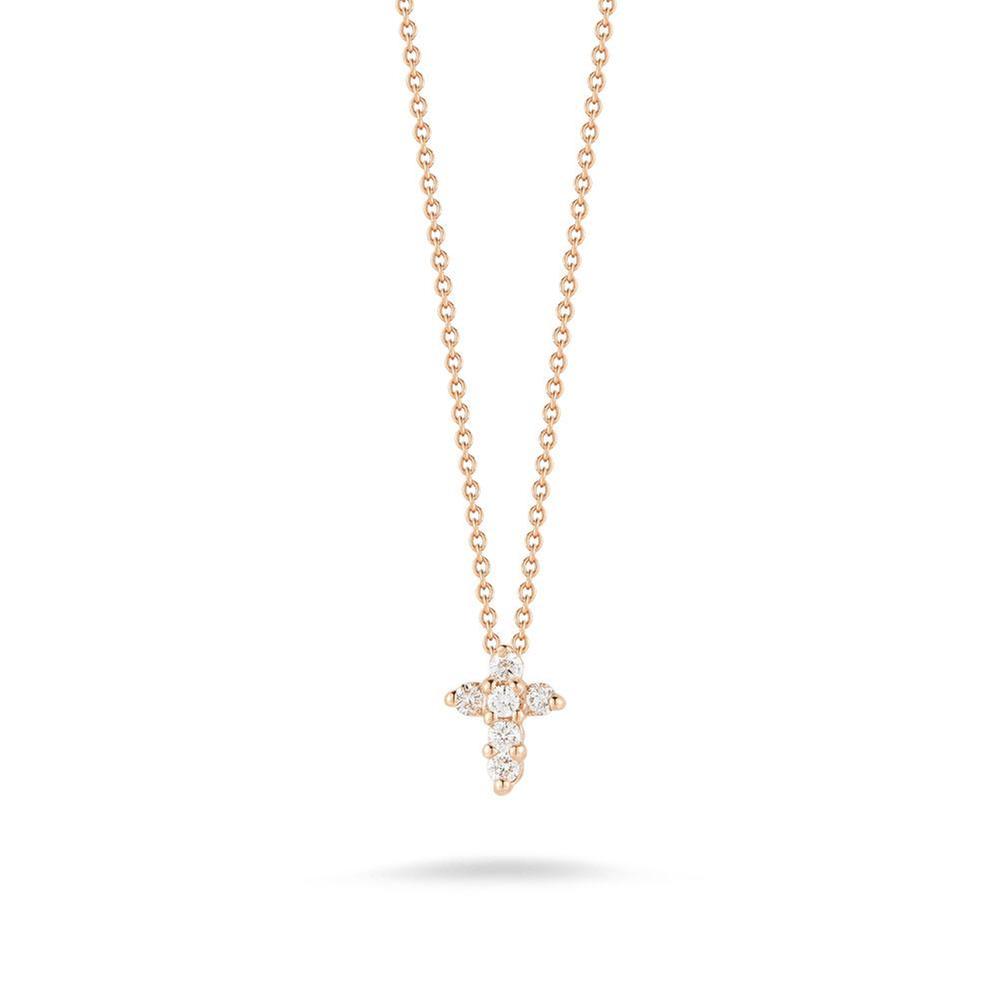 Roberto Coin Tiny Treasures Diamond Cross Pendant 1/10ctw